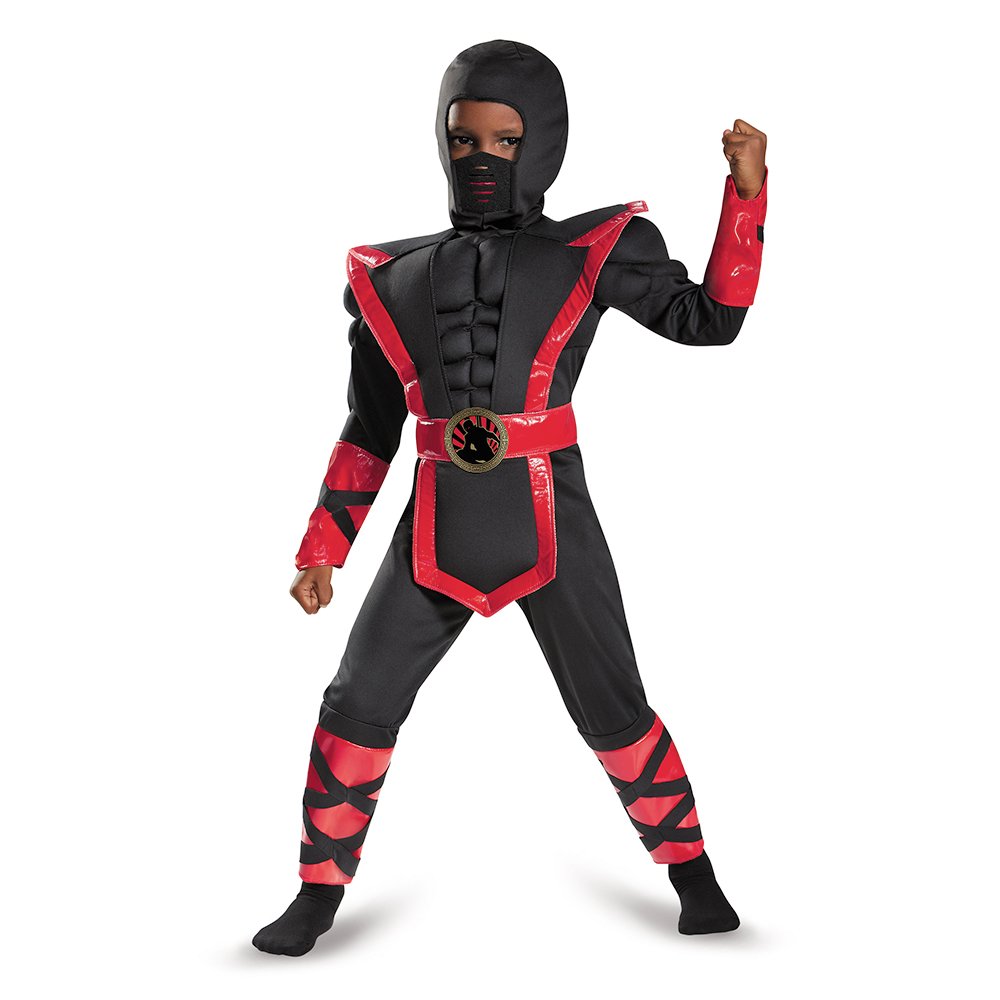 Ninja Toddler Muscle Costume for Boys & Girls - Large (4-6 Years) | Halloween, Cosplay & Dress-Up Party Outfit
