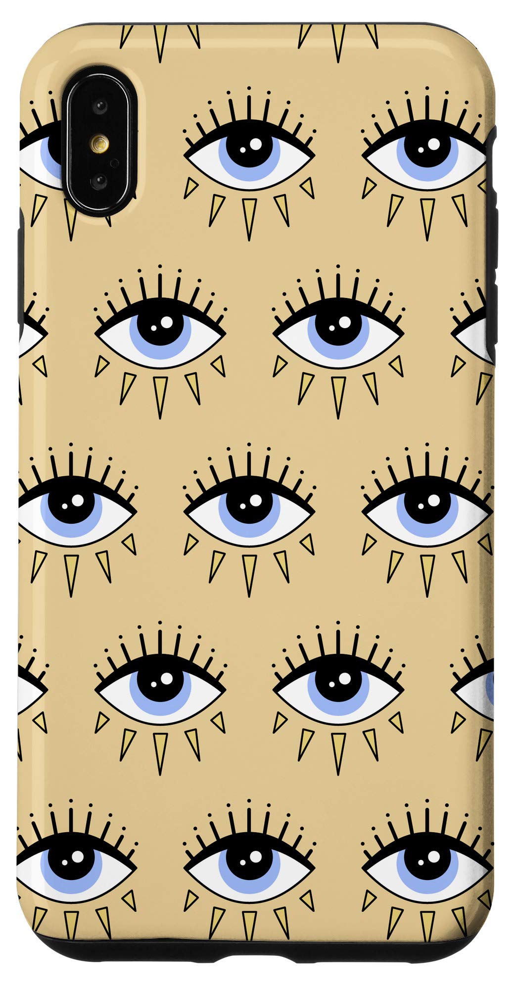 iPhone XS Max Protective Case with Evil Eye Design - Anti-Yellowing Hard Cover for Women & Men - Perfect for Travel, Work & Daily Use