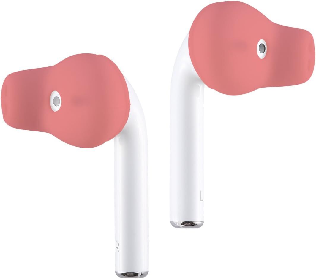 ACOUS Design Purest Earbud Covers (Pale Red) - Soft Silicone Earphone Tips for AirPods & Wireless Earbuds - Perfect for Workouts, Commuting & Noise Isolation