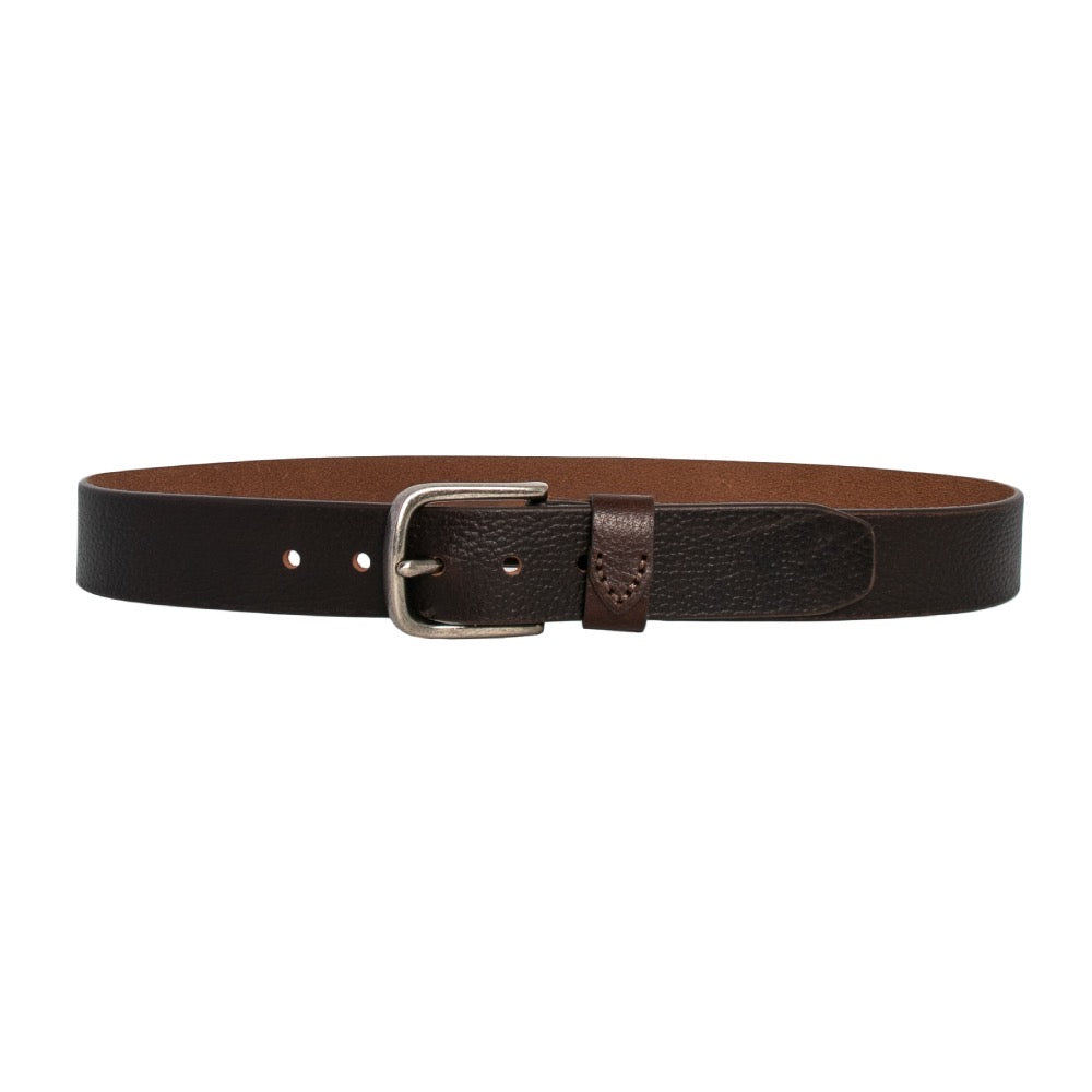 Premium Genuine Leather Belt for Men - Classic Chocolate Brown - Perfect for Business, Casual & Formal Wear
