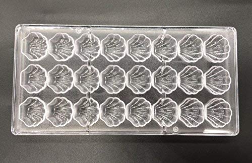 Premium Diamond Clear Polycarbonate Chocolate & Jelly Candy Making Mold Set - 21-Piece Shell Design Tray for DIY Desserts, Baking, Party Favors & Gift Packaging