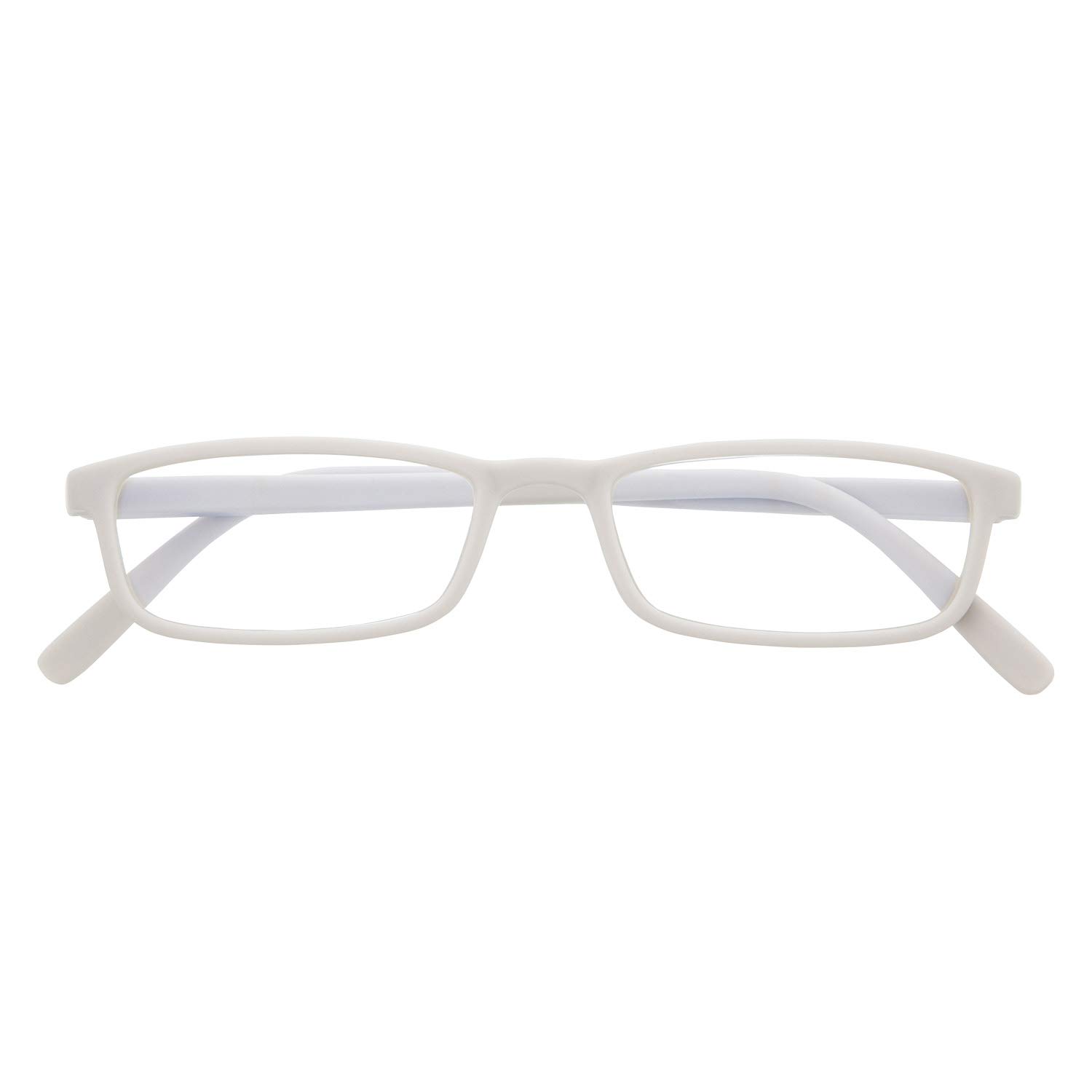 Ultra Clear Vision Reading Glasses for Men & Women - Anti Glare Lenses with Comfortable Rubber Touch Frames (Ash +1.0) - Perfect for Reading Books, Working on Computers & Daily Use - ARKEN Book Readers