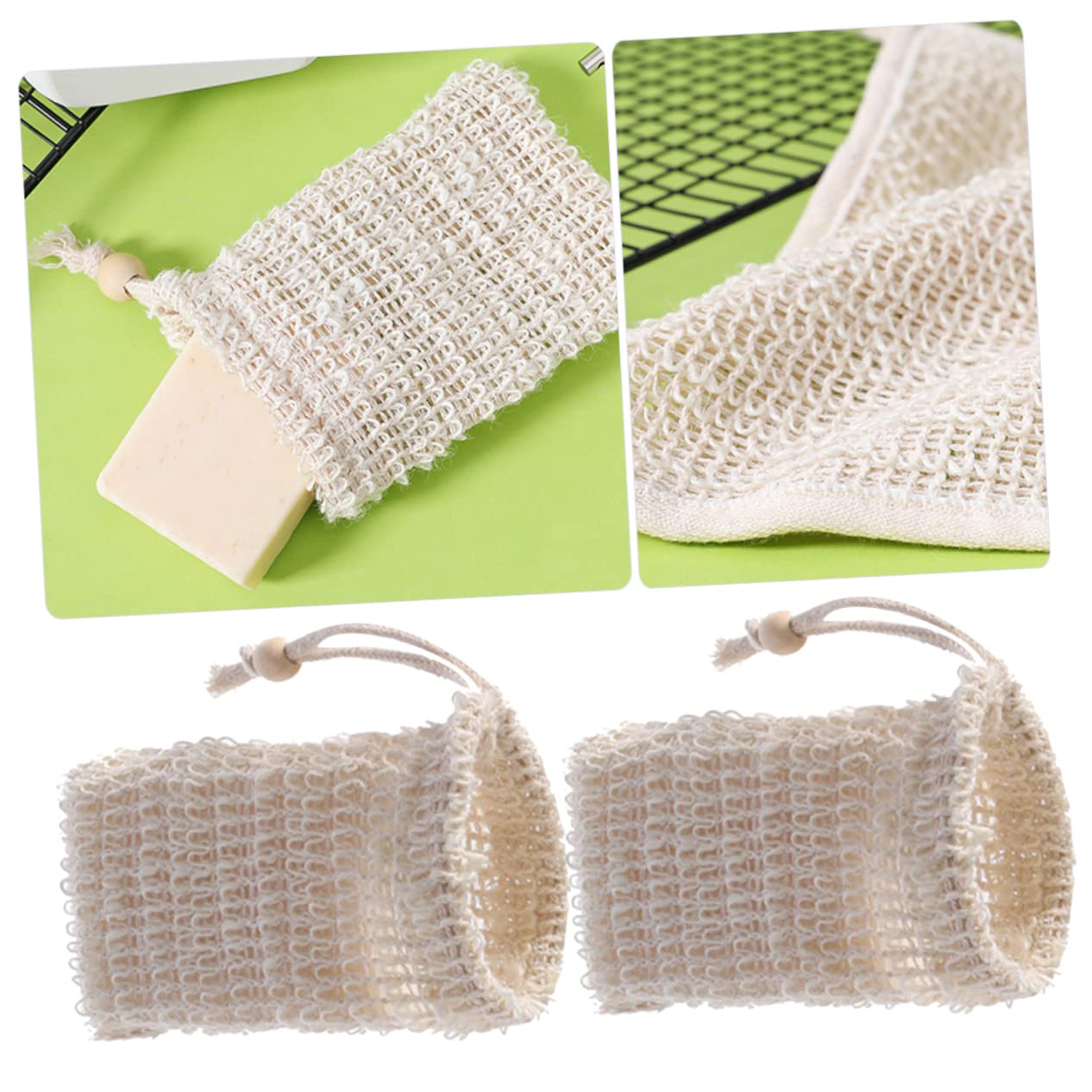 CANIGHT 6Pcs Soap Pouches - Foaming Mesh Soap Saver Bags for Bar Soap, Travel & Home Use - Reusable Soap Sacks for Shower, Bath, Camping and Gym