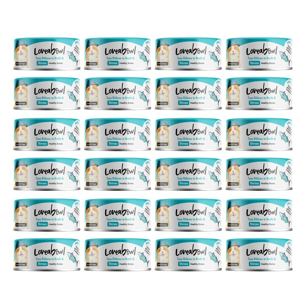 Loveabowl Chicken & Tuna in Broth Wet Cat Food - Grain Free, 24 Pack (70g Each) | Complete Nutrition for Kittens & Adult Cats | Perfect Meal Topper or Standalone Meal