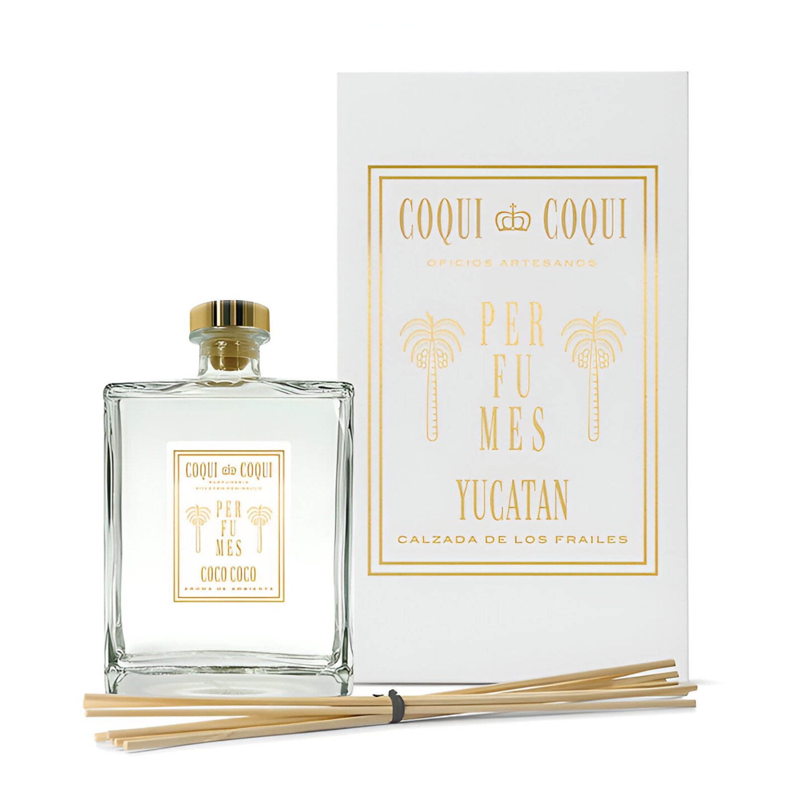 COQUI COQUI Coco Coco Reed Diffuser 375ml - Premium Coconut Scented Home Fragrance Oil for Living Room, Bedroom & Bathroom