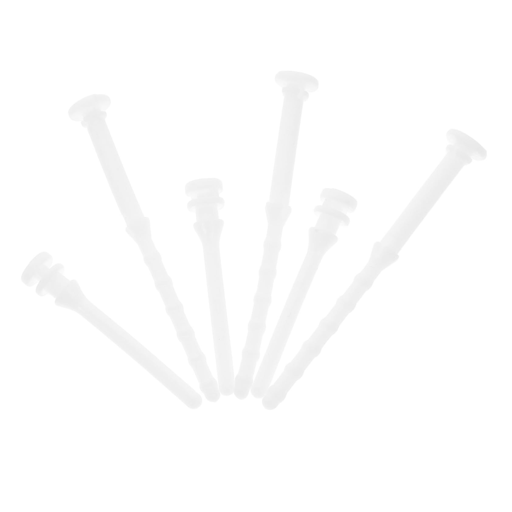 ULTECHNOVO 60-Piece Computer Case Glue Nails Kit - Fan Mounting Screws & Shock Absorption Rivets - White Silicone Rubber PC Case Fasteners for DIY Computer Builds & PC Upgrades