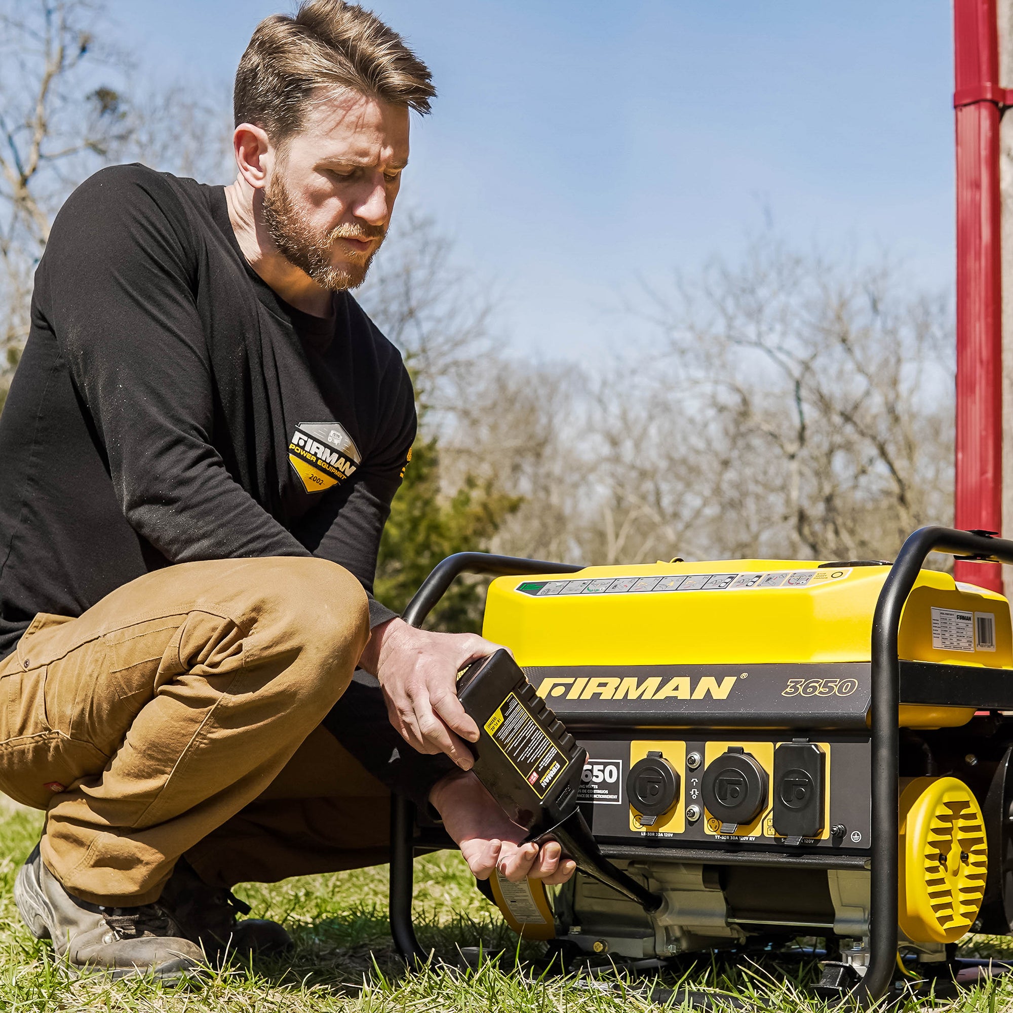 4550W Portable Gas Generator with Recoil Start - Perfect for Camping, Emergency Power & Outdoor Activities