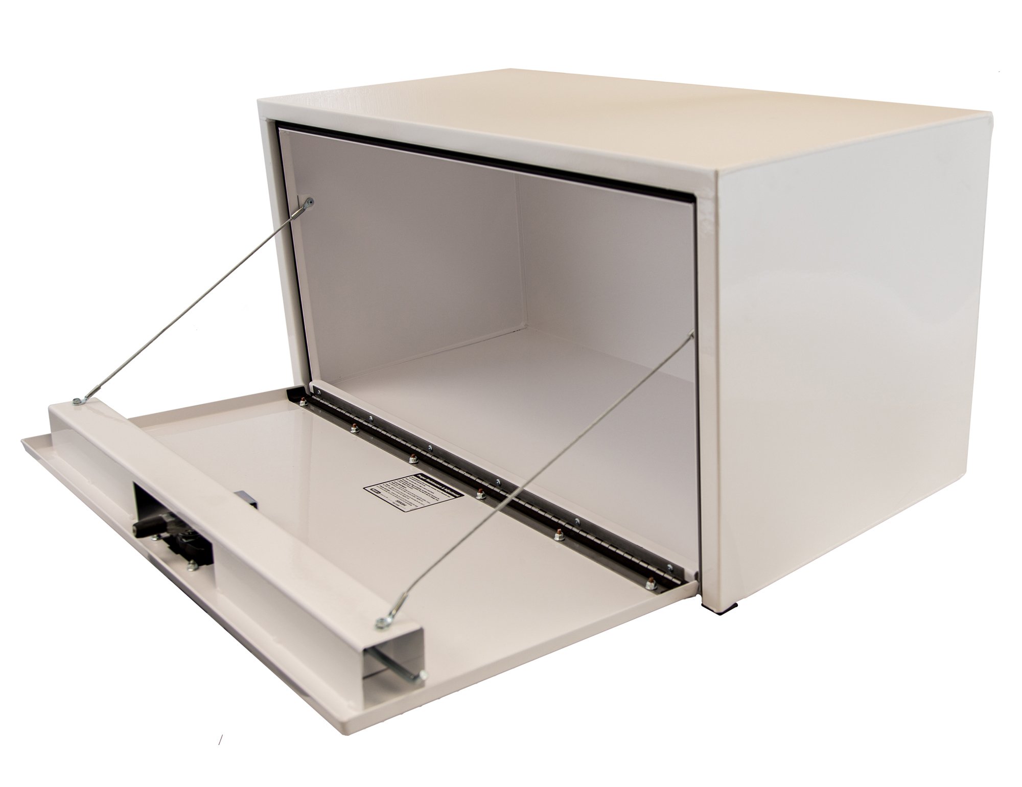 Buyers Products 1732400 White Steel Underbody Truck Tool Box - 18x18x24 Inch with 3-Point Compression Latch | Heavy-Duty Storage for Tools & Equipment | Made in USA | Perfect for Pickup Trucks & Work Vehicles