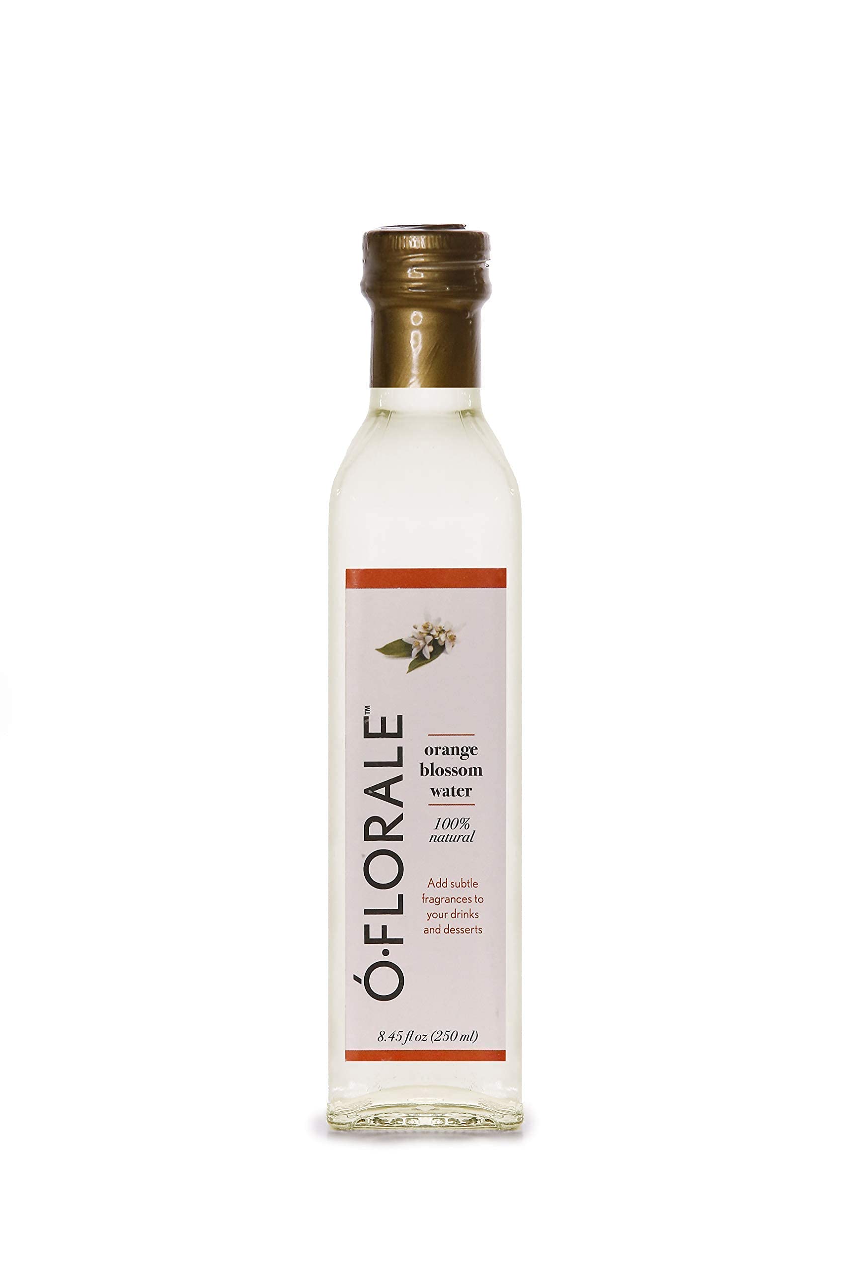 OFLORALE Rose Water & Orange Blossom Water Set - 8.45 fl oz (2 Bottles) for Skin Care, Hair Hydration & Baking Recipes