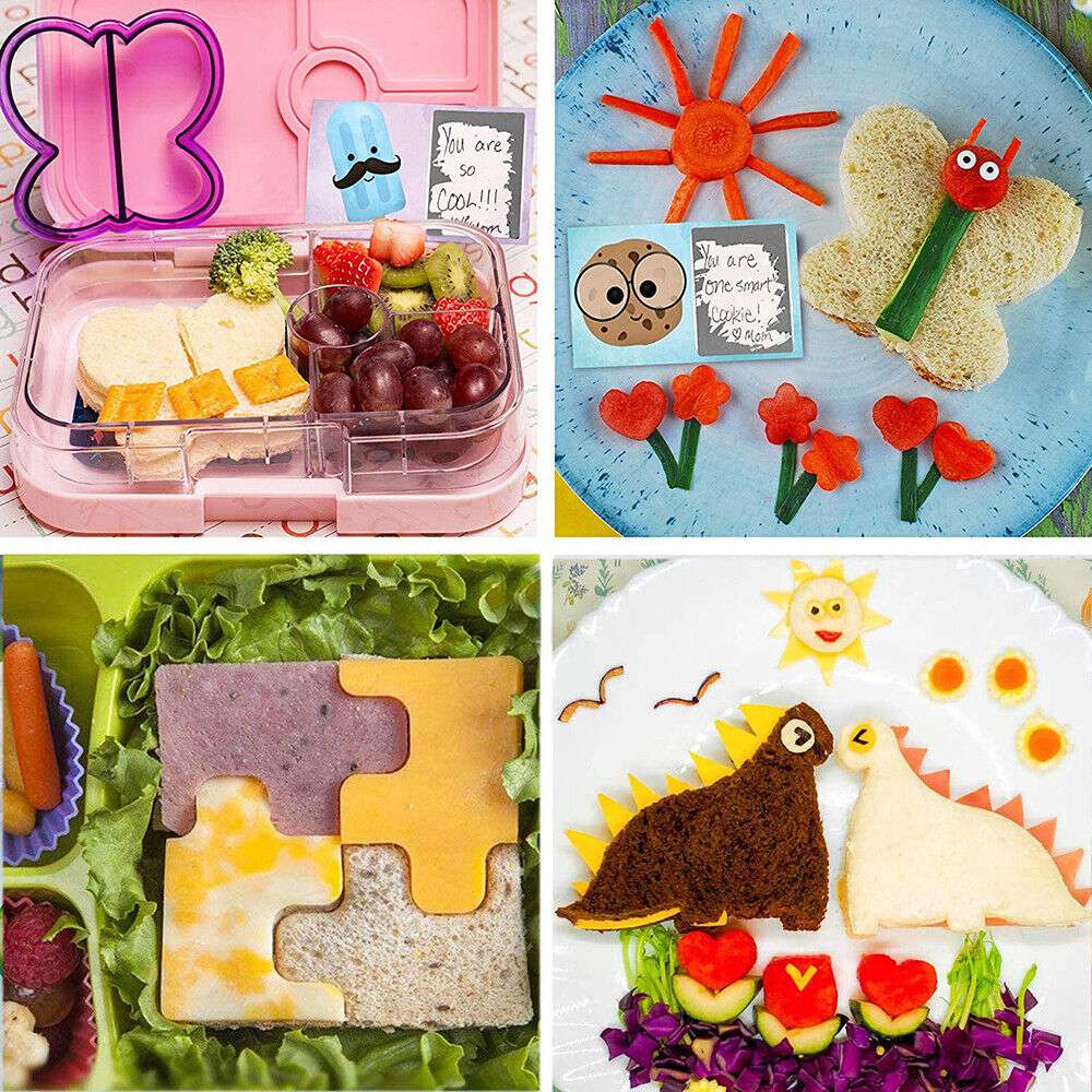 16-Piece Sandwich Cutter Set for Kids - Fun DIY Toast & Bread Molds - Creative Food Shapers for School Lunches & Party Snacks - Perfect Christmas Gift for Children