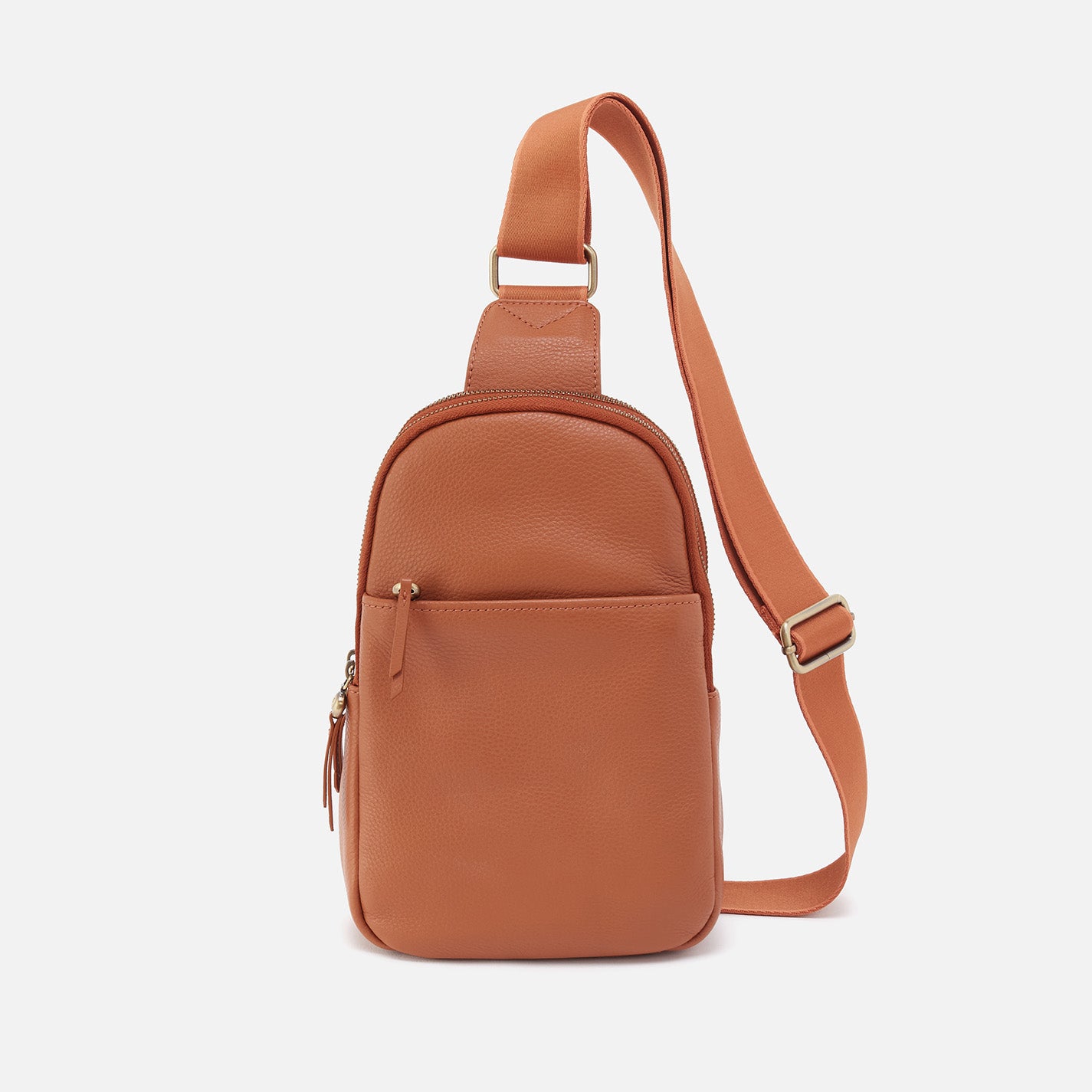 Premium Pebbled Leather Crossbody Sling Bag in Butterscotch - Stylish & Durable for Everyday Use, Travel, and Work Commute