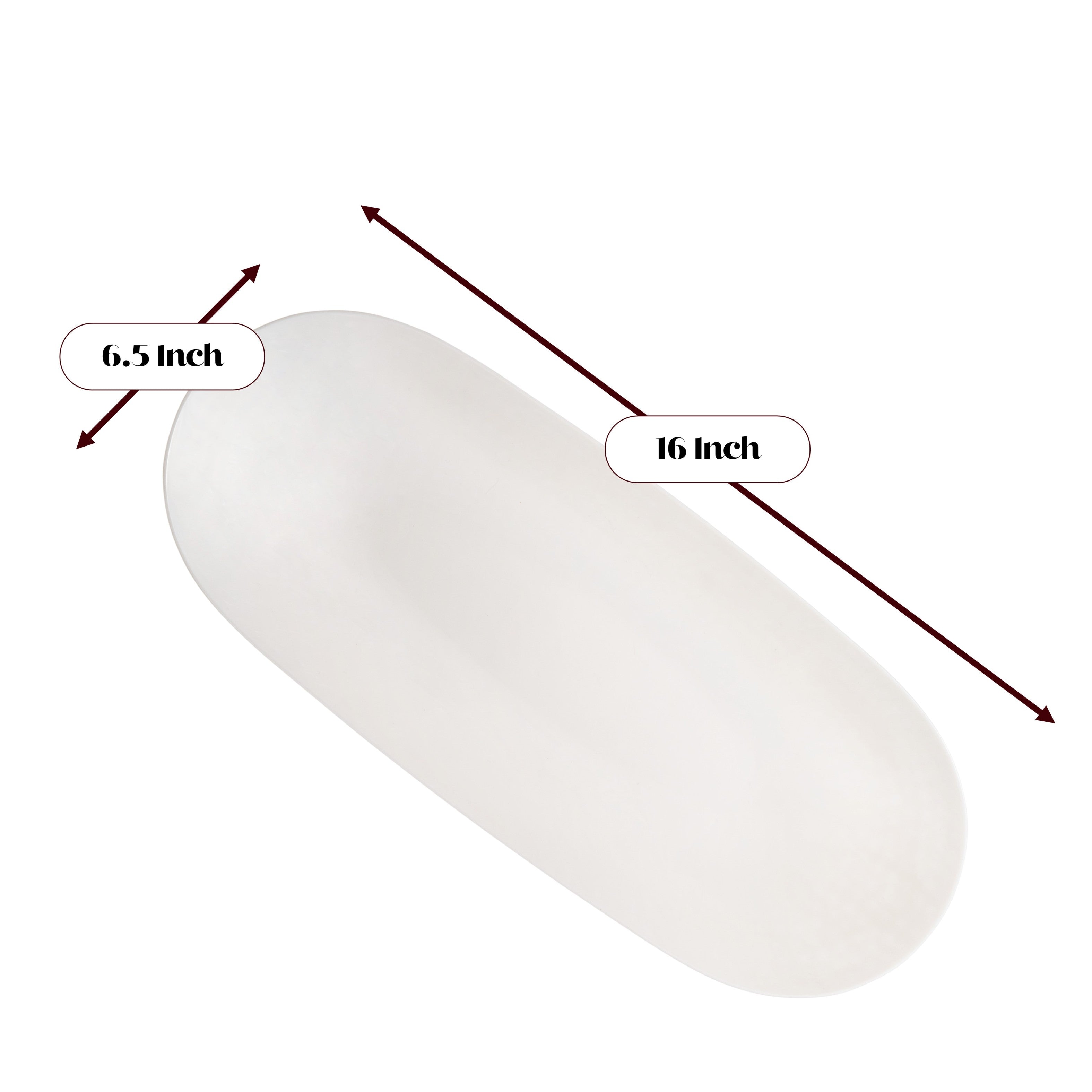 2-Pack White Plastic Oval Pebbled Serving Dishes - Perfect for Appetizers, Salads, and Party Snacks