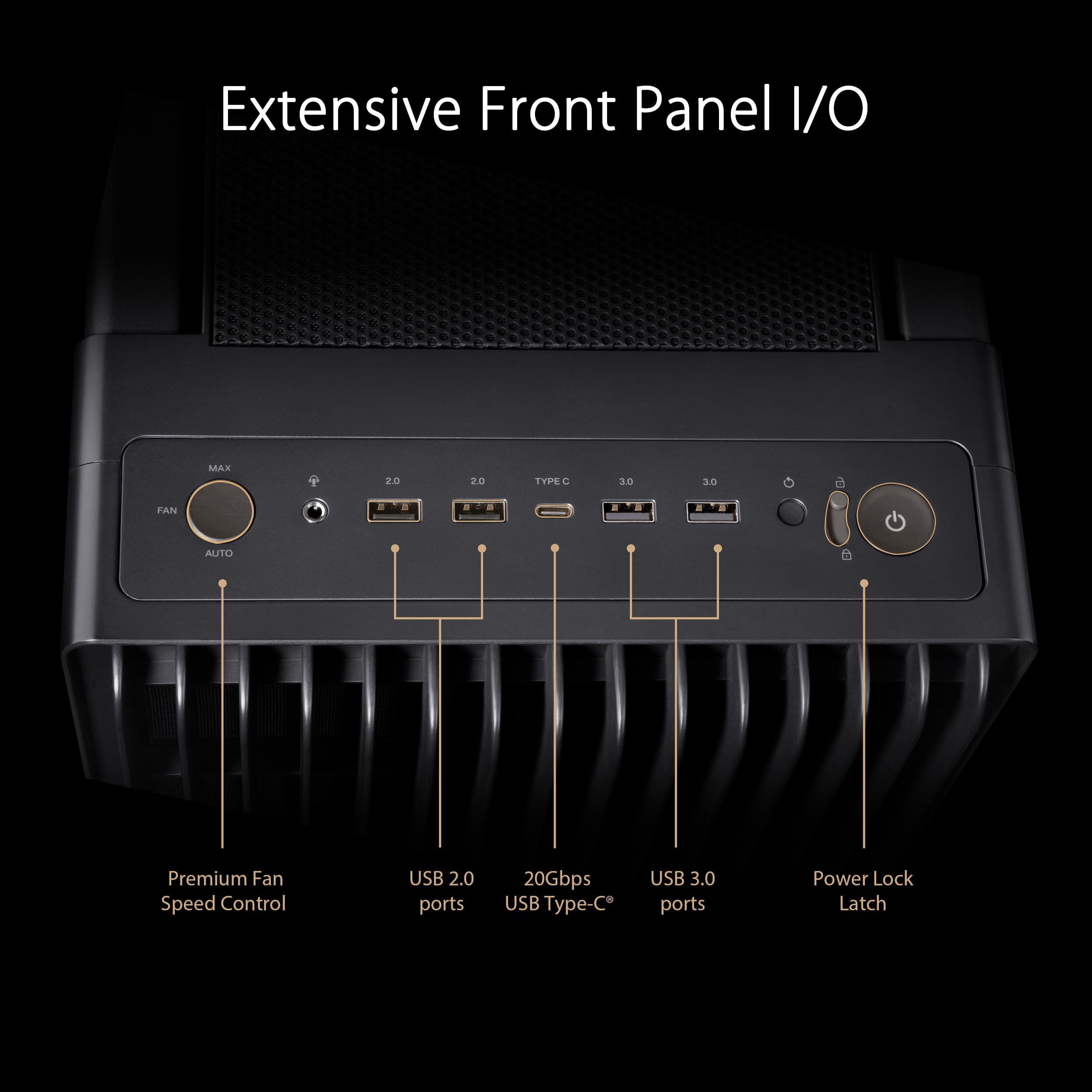 ASUS ProArt PA602 E-ATX PC Case - Supports 420mm Radiator, Includes 1x140mm & 2x200mm Fans, Front IR Dust Indicator, Tool-Free PCIe Mounting - Ideal for High-End Gaming & Professional Workstations