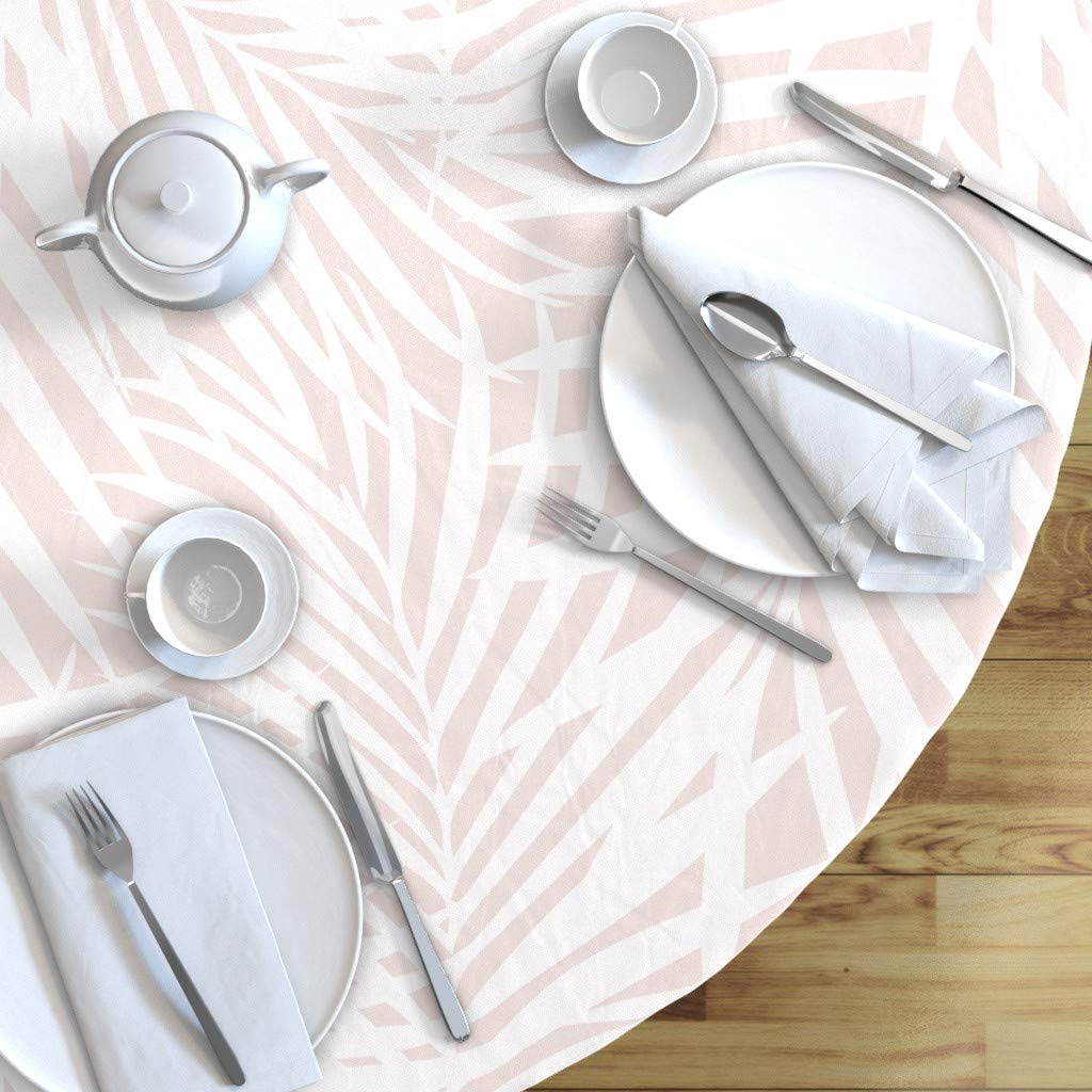 Custom Abstract Blush Pink Palm Leaves Tropical Print 90