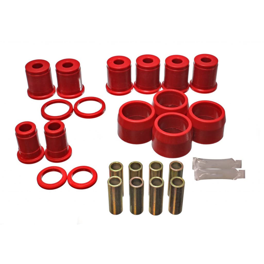 Energy Suspension Rear Control Arm Bushing Kit for Chevy Impala 1965-1970 - Red Polyurethane (Part #3.3149R) | Improved Handling & Ride Comfort | Perfect for Classic Car Restoration & Performance Upgrades
