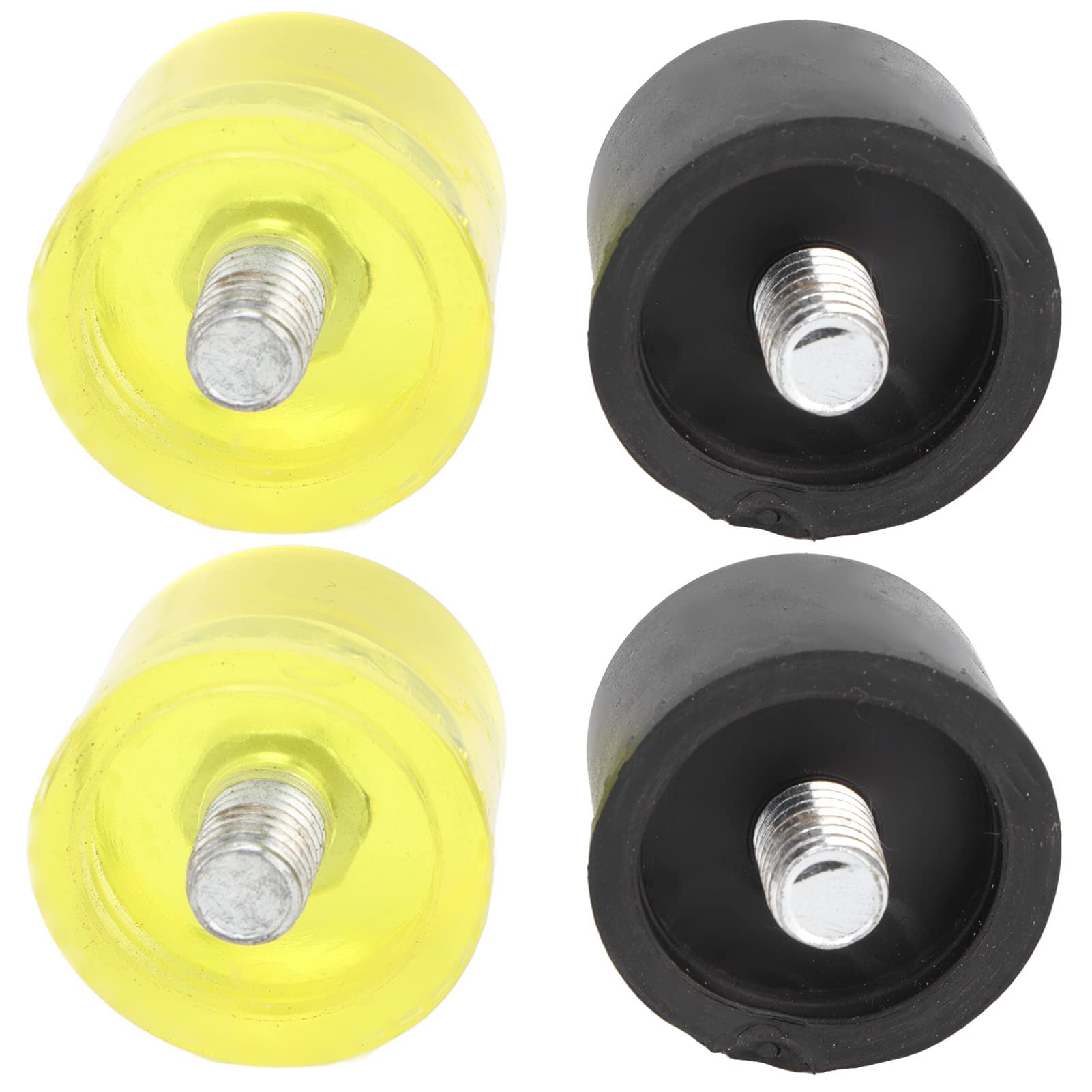 2-Pack Rubber Hammer Replacement Heads - Durable Striking Tips Set for Mallets - Yellow & Black (Φ25mm) - Perfect for Woodworking, Auto Repair & DIY Projects