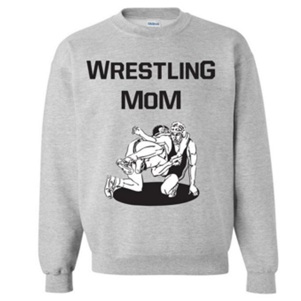 VictoryStore Apparel - Wrestling Mom Crewneck Sweatshirt | Comfortable Cotton Pullover for Wrestling Moms | Perfect for Matches, Tournaments & Team Spirit Events