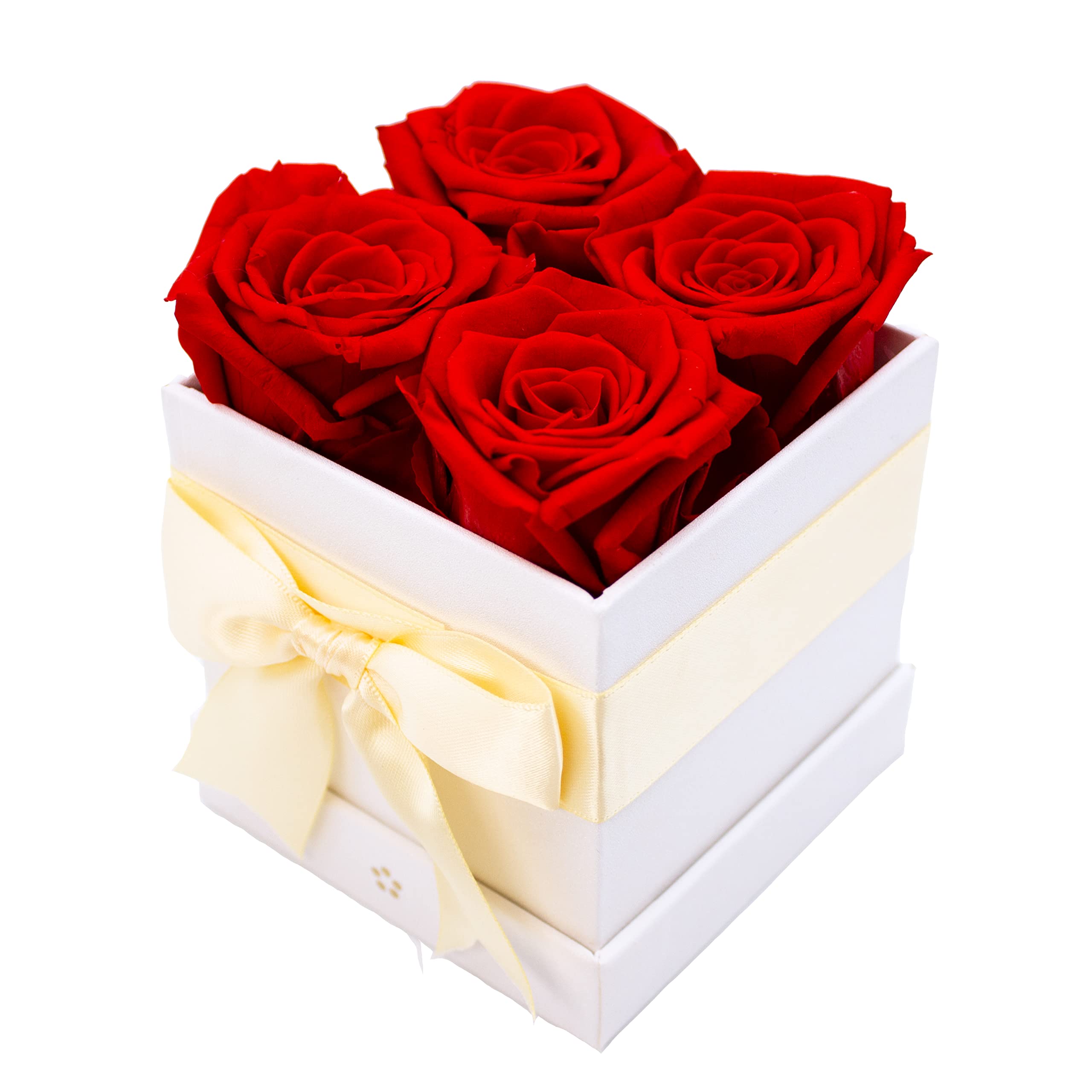 AROMEO Premium Preserved Red Roses Gift Set - Long Lasting Fresh Flowers for Valentine's Day, Mother's Day & Anniversary - Perfect for Romantic Surprises, Home Decor & Special Occasions