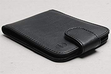 Leica Genuine Leather SD Card Wallet Holder for 4 Memory Cards - Black | Compact Protective Case for Photographers & Videographers (Travel, Studio, Outdoor Use)