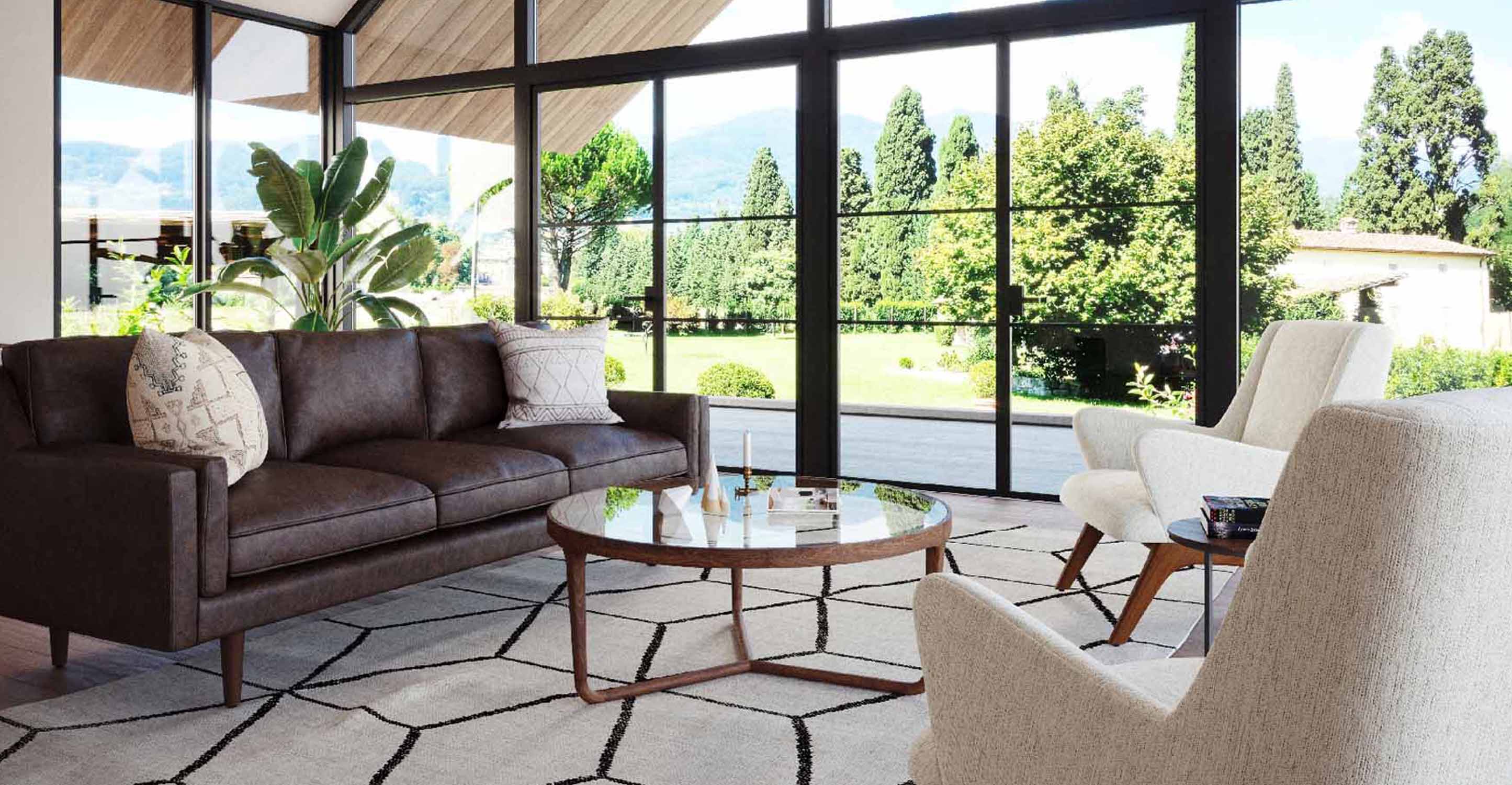Round Coffee Table - Modern & Stylish Centerpiece for Living Room, Lounge, or Office - Ciro Collection