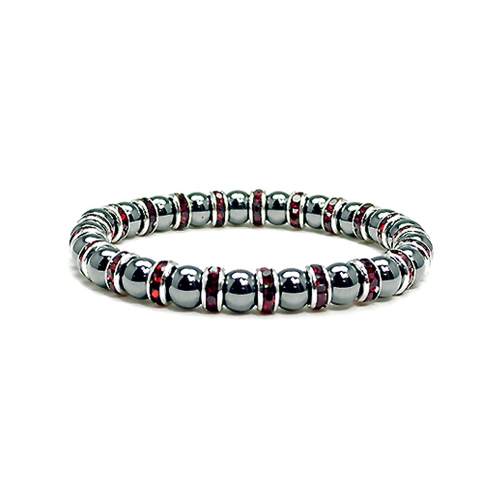 Accents Kingdom Women's Magnetic Therapy Bracelet with Simulated Pearl & Hematite - 7.5 Inch Adjustable for Pain Relief & Wellness - Perfect for Arthritis, Stress Relief & Fashion Accessory