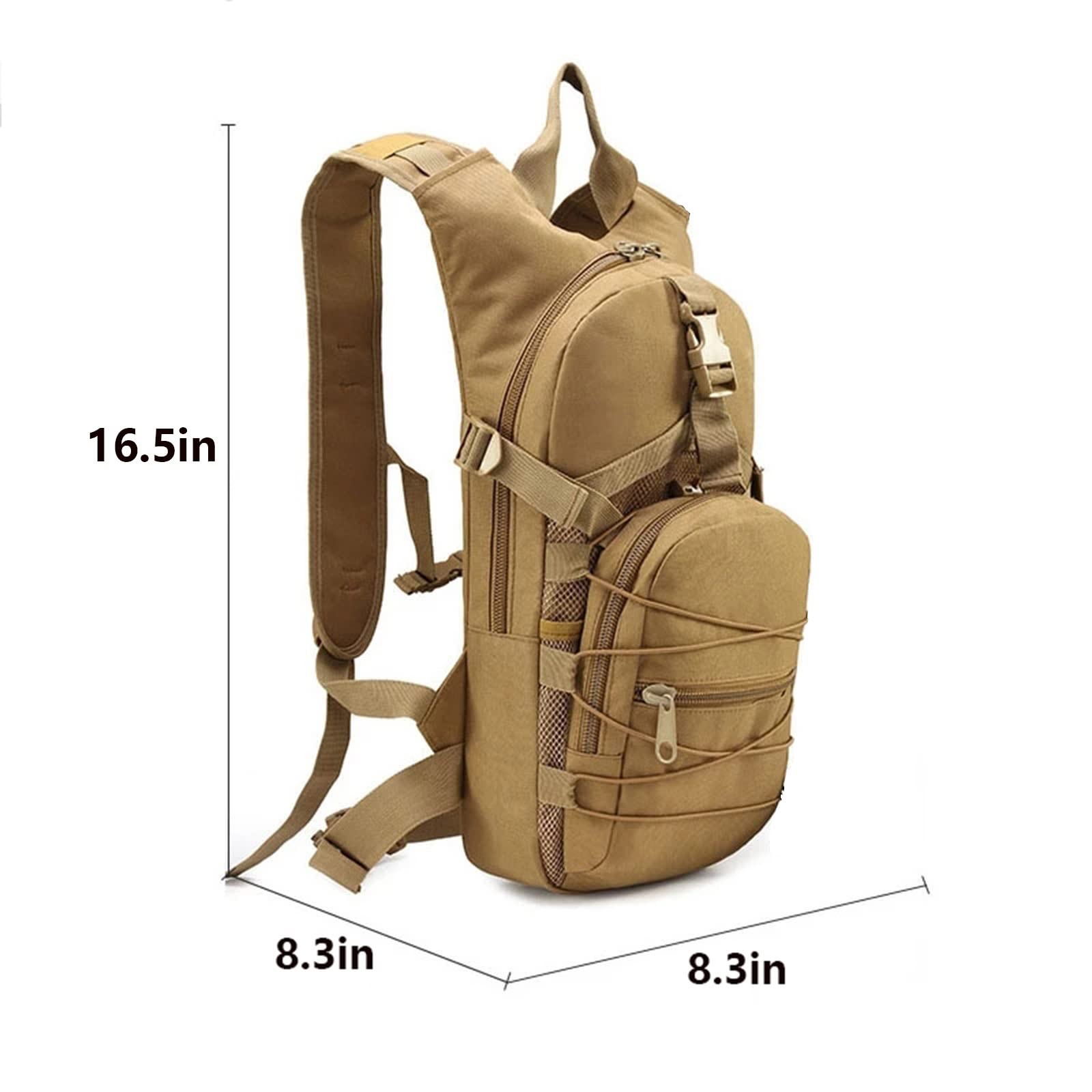 Tactical MOLLE Backpack 15L - Waterproof Military Army Backpack for Outdoor Travel, Hiking, Trekking & Climbing - Breathable Daypack with Jungle Camouflage Design - Perfect for Camping, Airsoft & Survival Gear