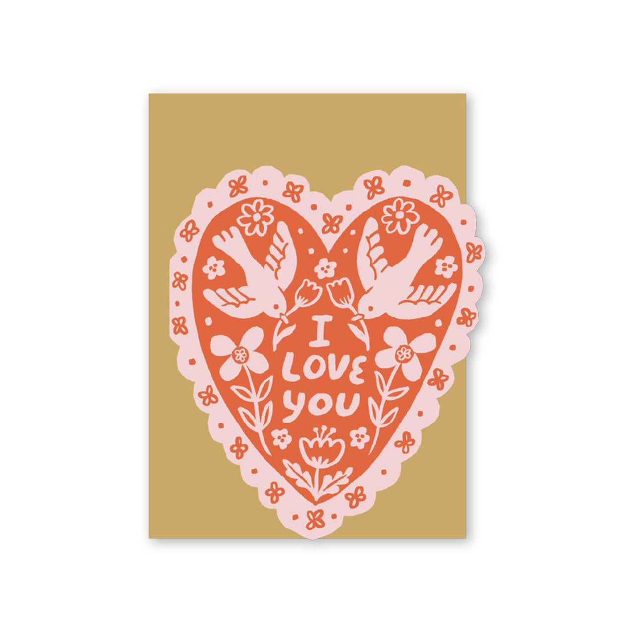 Romantic Love Birds Heart Greeting Card for Couples - Perfect for Anniversaries, Valentine's Day & Special Occasions