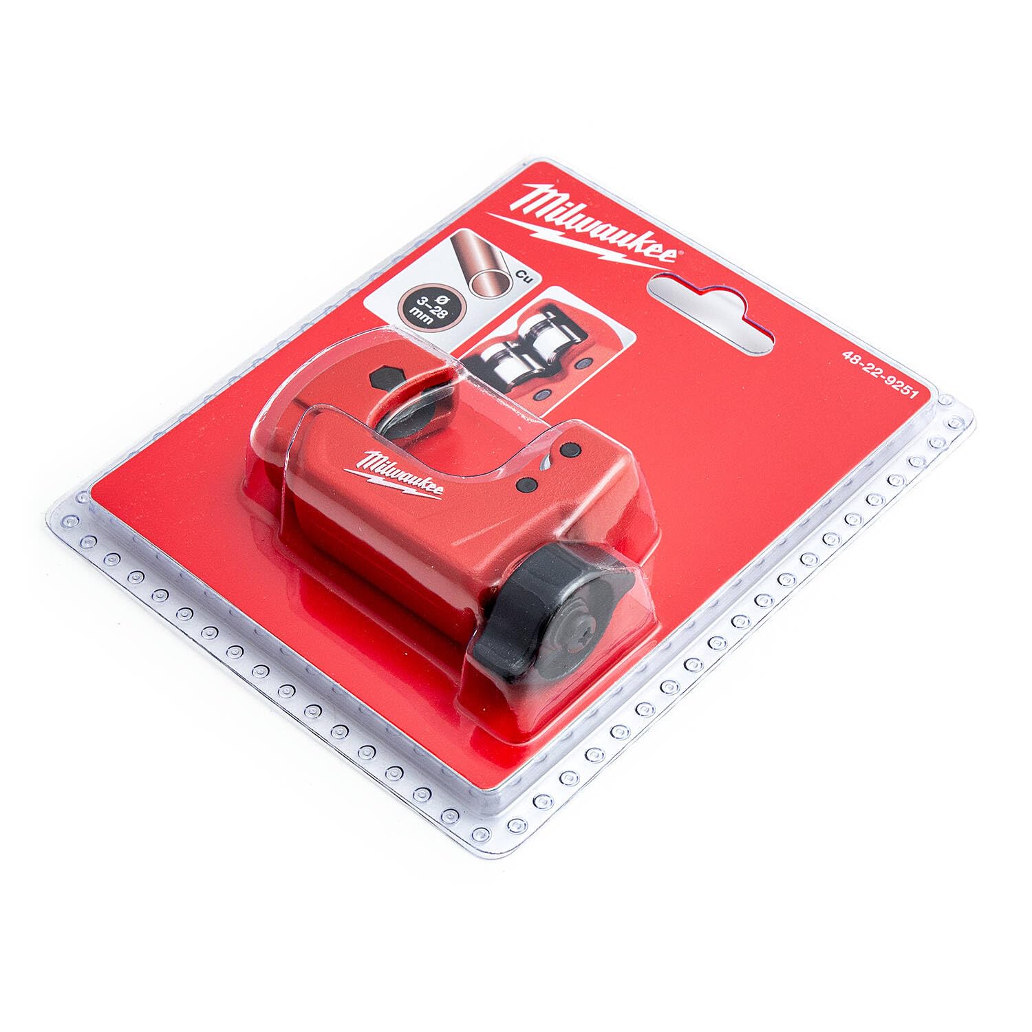 Milwaukee 48229251 Mini Copper Pipe Cutter (3-28mm) - Compact & Precision Tool for Plumbing, HVAC & DIY Projects | Perfect for Tight Spaces & Professional Use