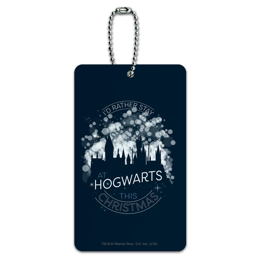 Harry Potter Hogwarts Christmas Luggage Tag - Carry-On Suitcase ID Tag for Travel, Gifts & Harry Potter Fans - Perfect for Holidays, Airports & Wizarding World Themed Events