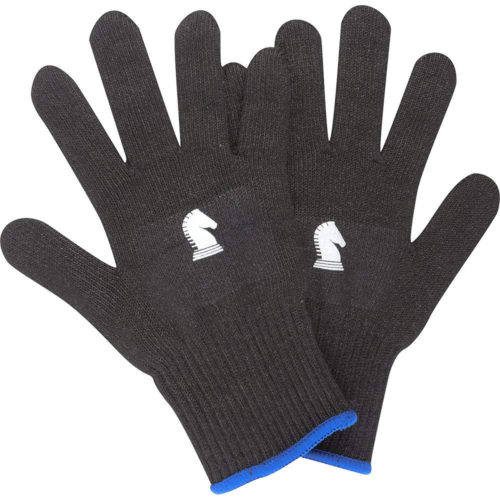 Classic Equine Barn Gloves - Black Kid Leather Riding Gloves for Equestrian, Horseback Riding & Stable Work - Durable & Comfortable for Daily Farm Use