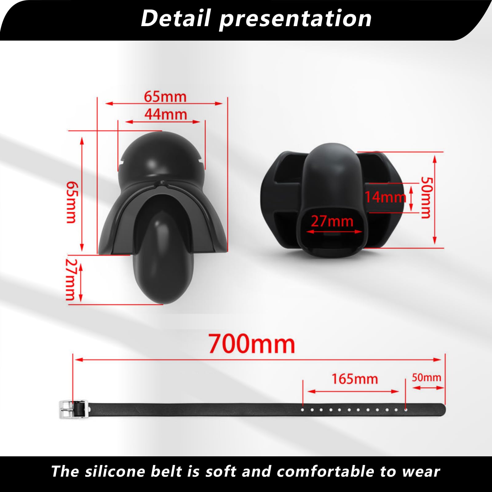 Premium Adjustable Silicone Open Mouth Gag Ball - BDSM Bondage Gag with Tongue Retainer for Couples & Adults - Fetish Sex Toy for Oral Play, Roleplay & Sensory Restraint (Red) - Perfect for Spicing Up Bedroom Fun & BDSM Scenes