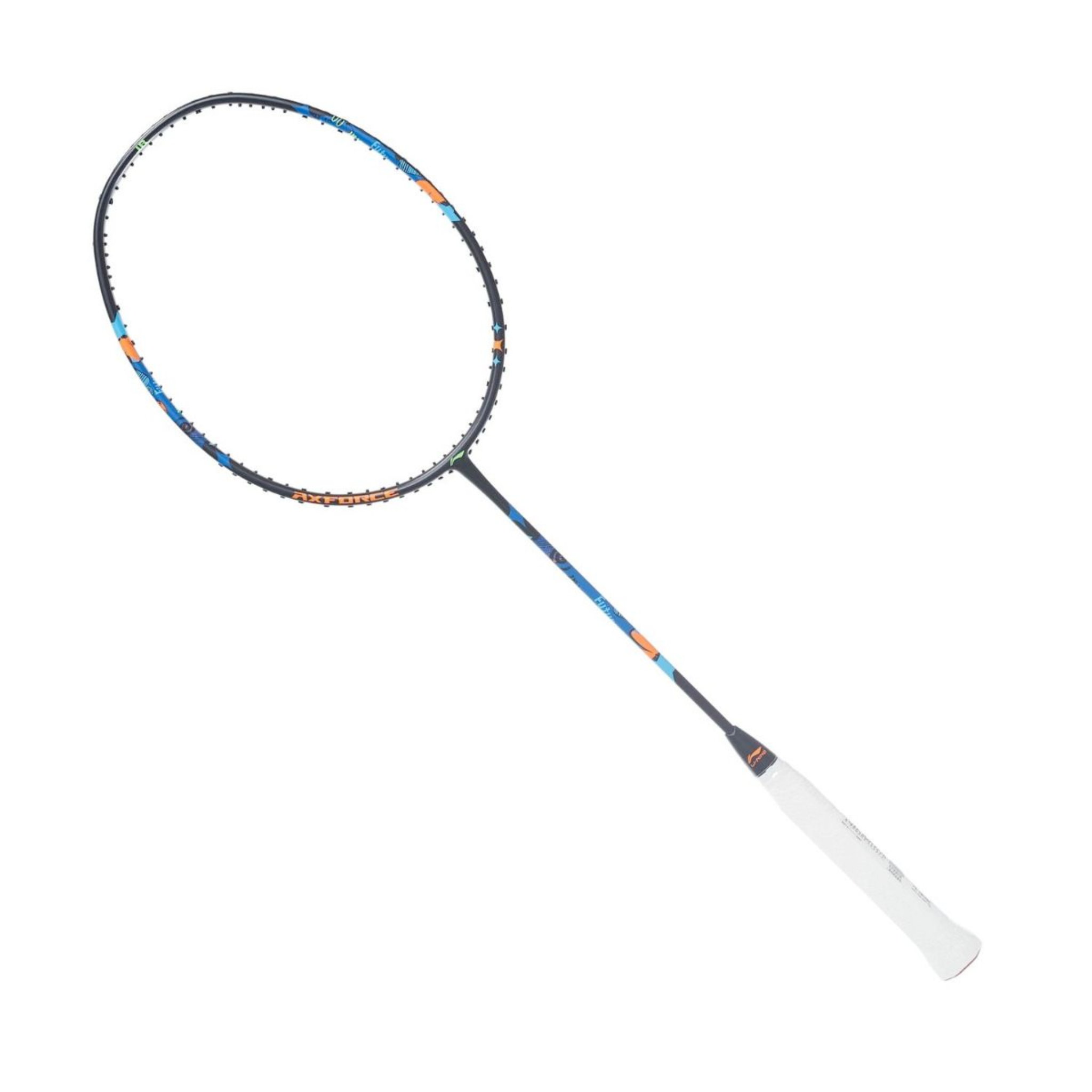 Li Ning Axforce Junior Strung Badminton Racket for Kids - Lightweight Carbon Fiber Shuttlecock Racquet with Durable Frame (Black/Blue, AYPS085) | Perfect for Beginners & Junior Training, School PE Classes & Recreational Play