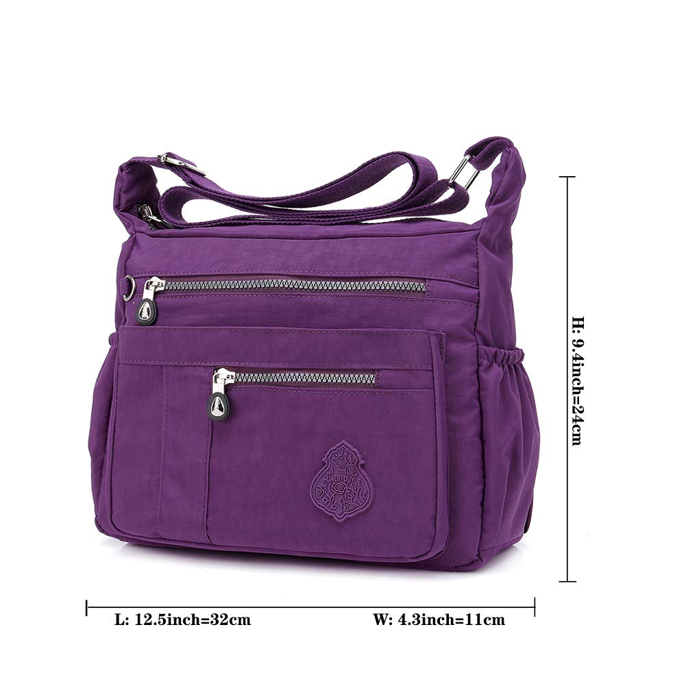 Stylish MINTEGRA Nylon Crossbody Bag for Women - Waterproof & Lightweight Shoulder Purse with Multiple Pockets | Perfect for Travel, Work & Everyday Use