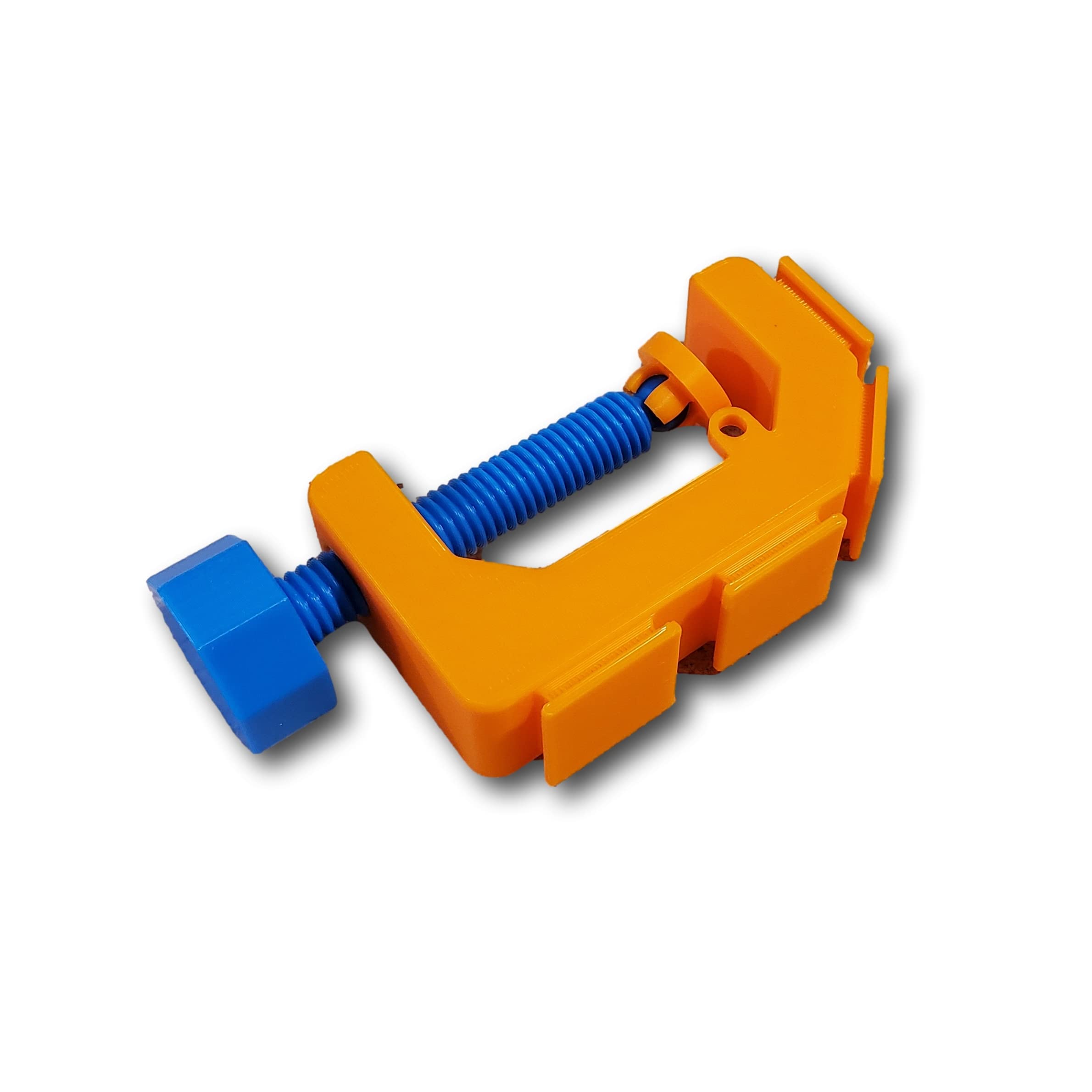 1/64 Scale Die-Cast Track C Clamp in Orange - Compatible with Hot Wheels & Matchbox Cars - Perfect for DIY Race Tracks & Toy Car Displays