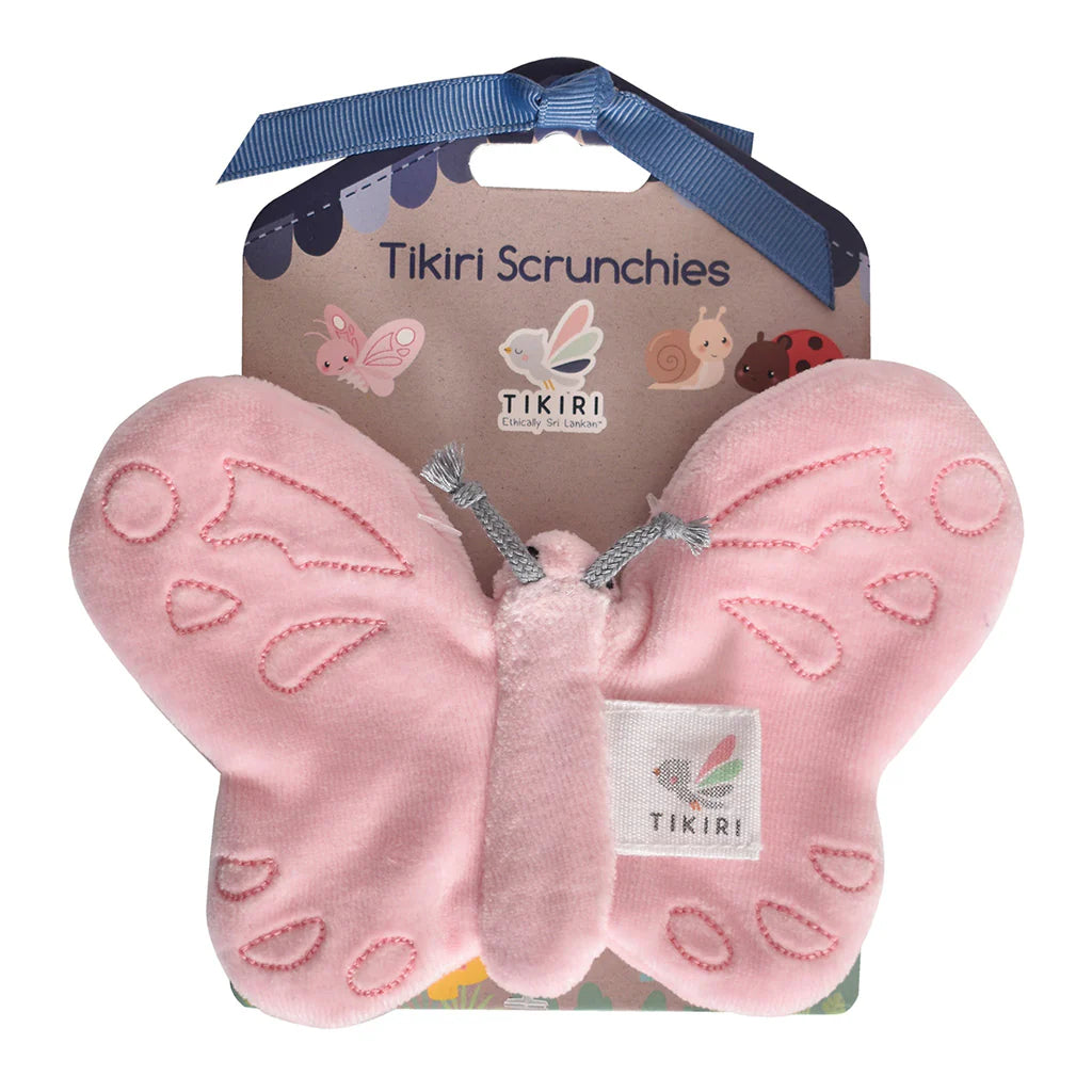Tikiri Crinkle Scrunch Sensory Toy - Butterfly Design for Babies & Toddlers - Perfect for Autism, ADHD, and Stress Relief - Great for Playtime, Travel, and Learning Development