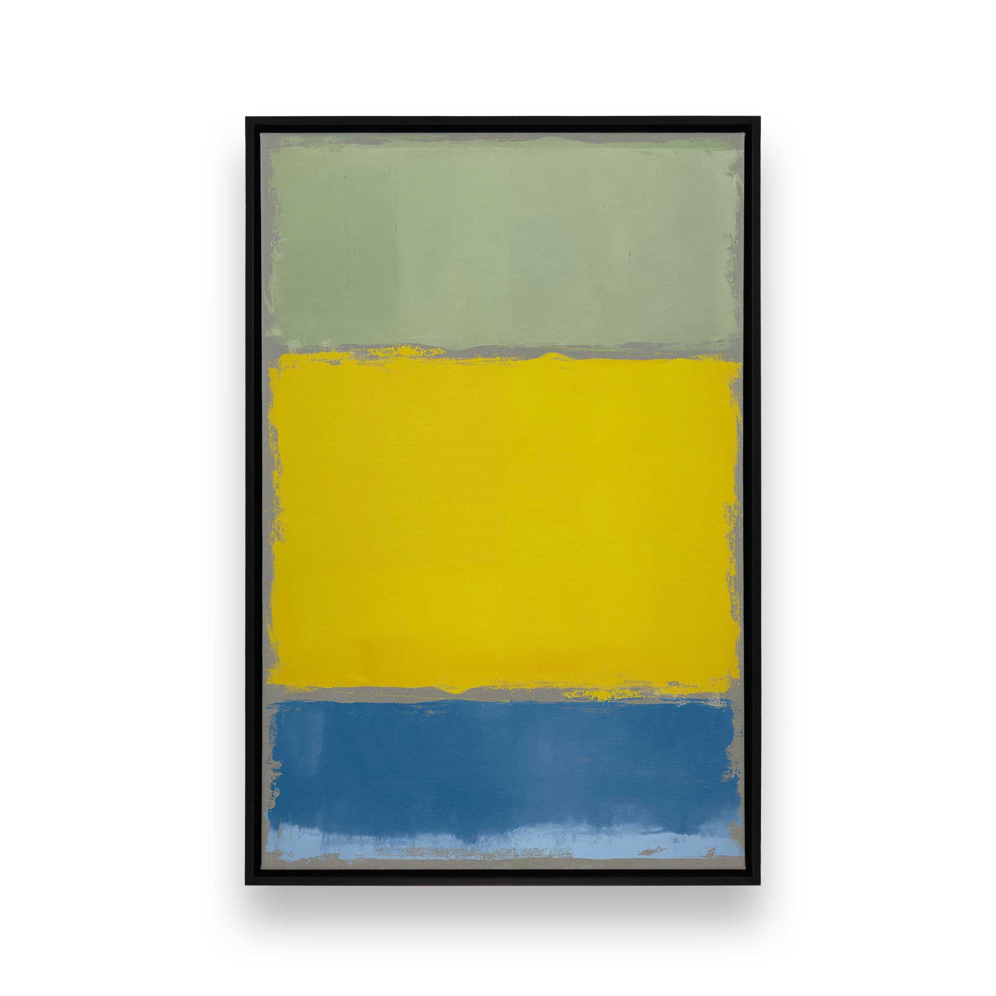 Grey Horizon Glow Canvas Wall Art Print - Modern Abstract Landscape Painting for Living Room, Bedroom & Office Decor