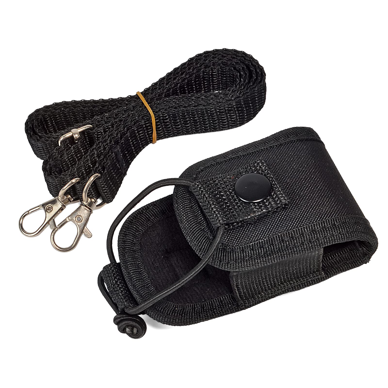 HYS Universal Radio Holster Belt Clip Case - Compatible with Baofeng UV5R, 888S, Motorola Talkabout, Midland, Cobra Walkie Talkies - Hands-Free Belt or Shoulder Strap Mount for Outdoor, Hiking, Camping, Security & Emergency Use