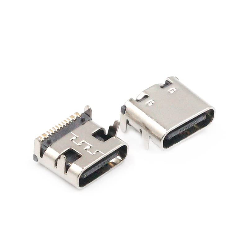 10PCS SMT USB 3.1 Type-C 16pin Female Connectors - Phone Charging Port Replacement - Compatible with Smartphones, Tablets & Laptops - DIY Repair & Electronic Projects