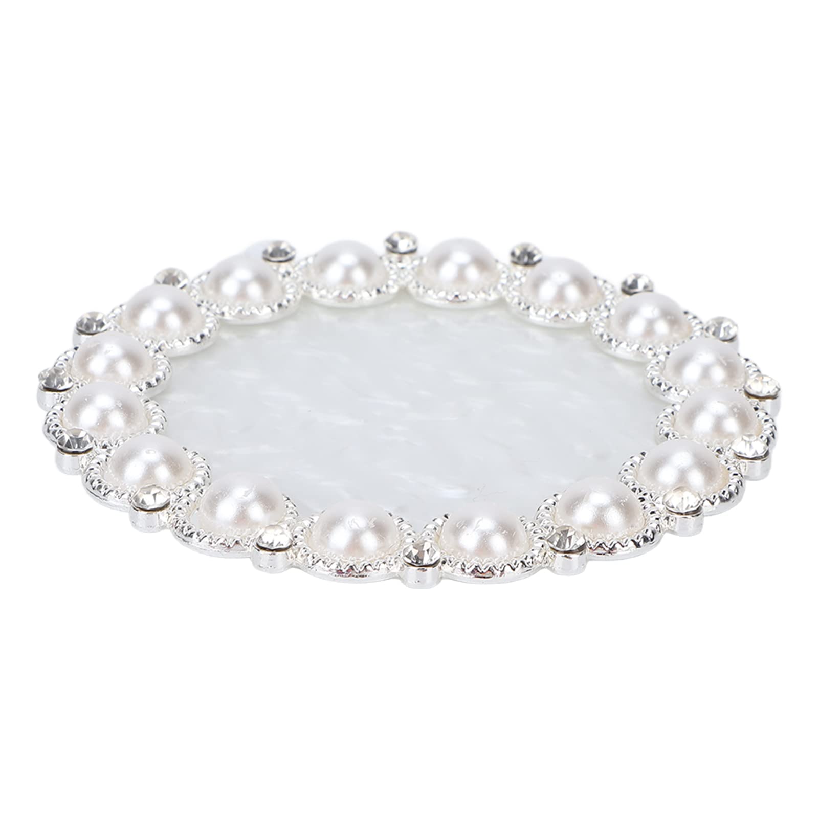 Professional Nail Art Tips Plate - Silver on White Cosmetic Mixing Palette & Nail Holder for Salon & Home Use | Perfect for DIY Nail Art, Manicures & Pedicures