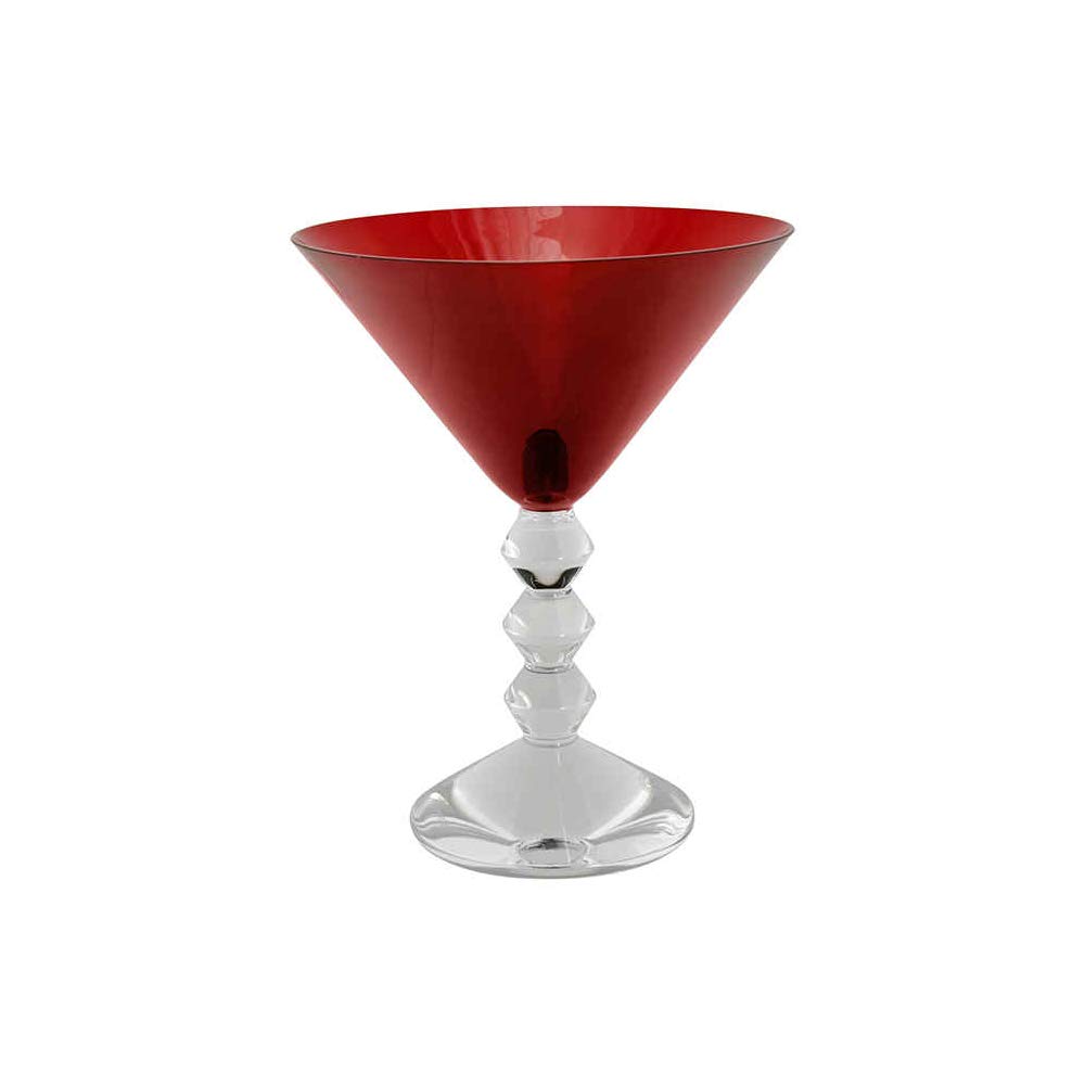 Baccarat Vega Martini Ruby Red Crystal Martini Glass - 2101565 Stemware for Cocktails, Luxury Barware, Elegant Home Entertaining, Wedding & Party Drinkware