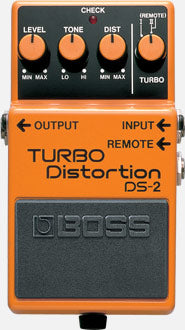 Boss DS-2 Turbo Distortion Guitar Effects Pedal - Compact Stompbox for Rock, Metal & Blues - Stage & Studio Use