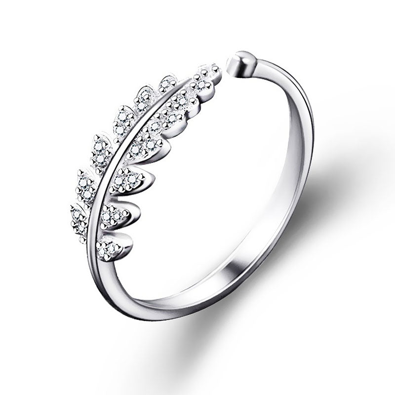LNRRABC Women's Fashion Jewelry - Simple Leaf Design Flower Ring for Women, Elegant Personality Wedding Band | Perfect for Weddings, Parties & Everyday Wear