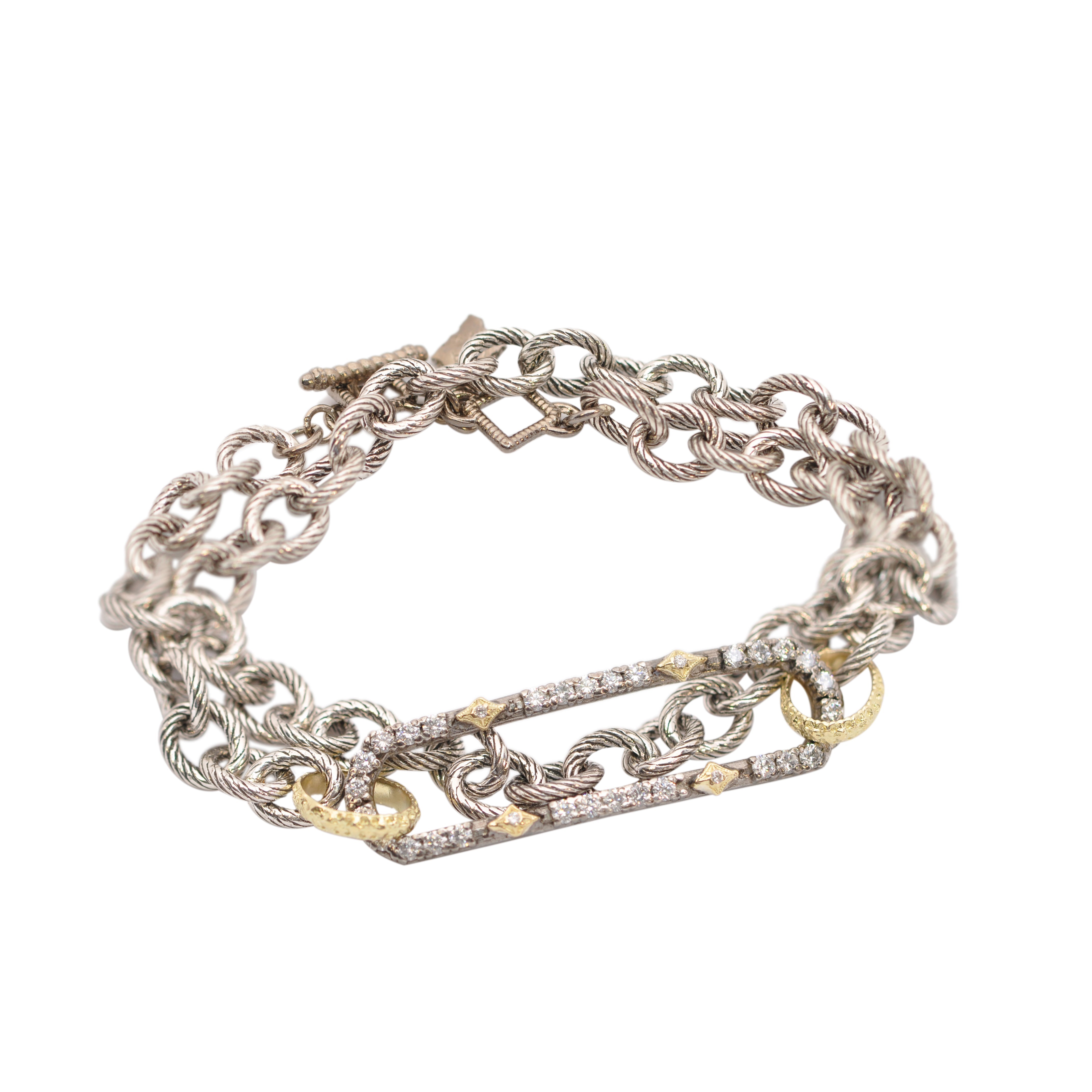 Double Wrap Diamond Chain Bracelet for Women - Elegant 18K Gold Plated Cubic Zirconia Tennis Bracelet | Perfect for Parties, Weddings & Everyday Wear