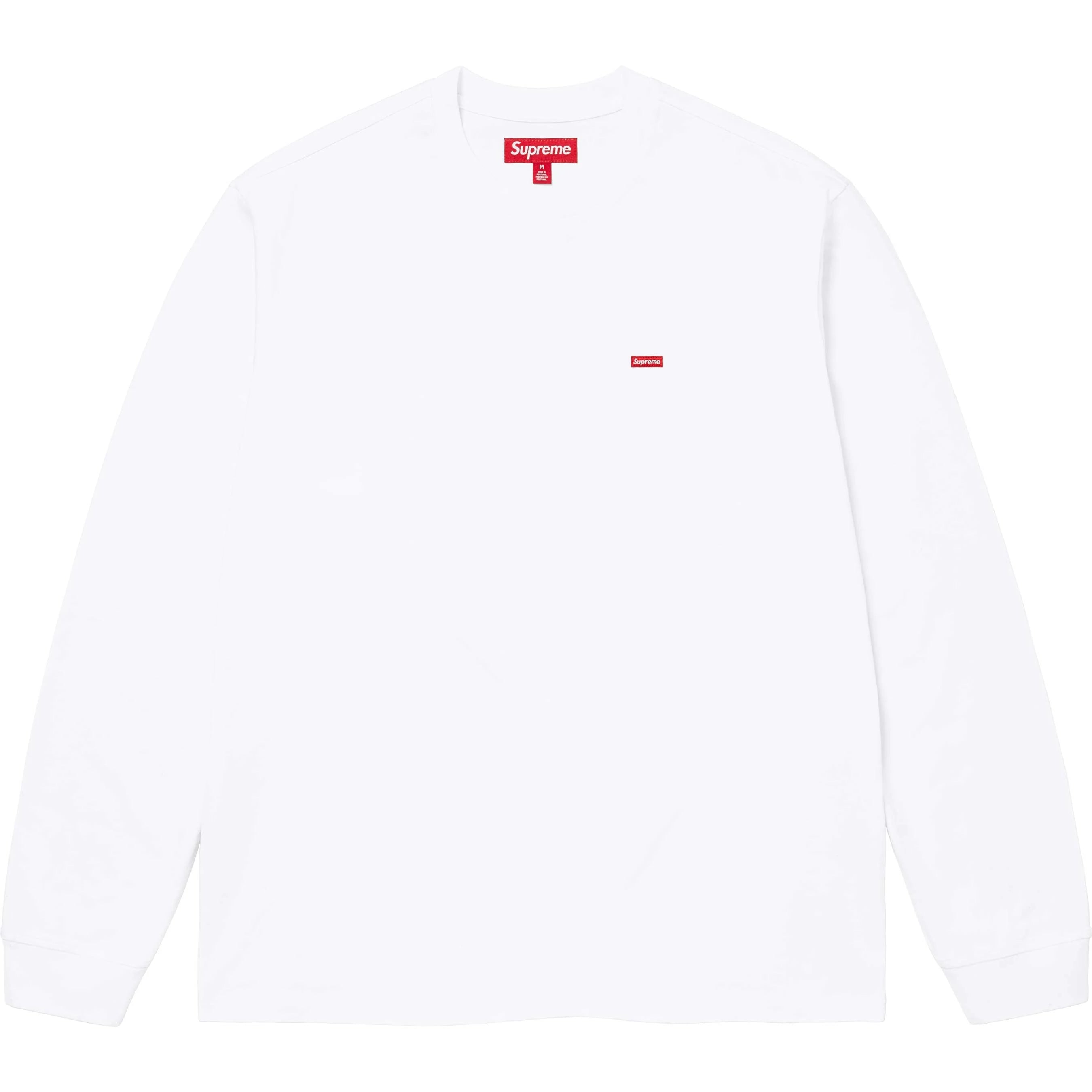 Supreme FW24 Small Box Logo Long Sleeve T-Shirt - White | Streetwear Fashion, Urban Style, Casual Wear for Men & Women