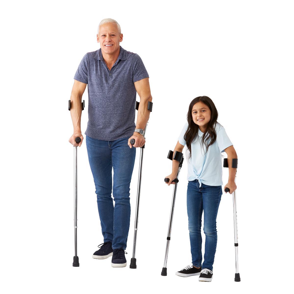 Premium Guardian Forearm Crutches for Adults - Adjustable Height, Lightweight & Comfortable Support for Mobility, Injury Recovery & Daily Use - Ideal for Home, Hospital & Outdoor Activities