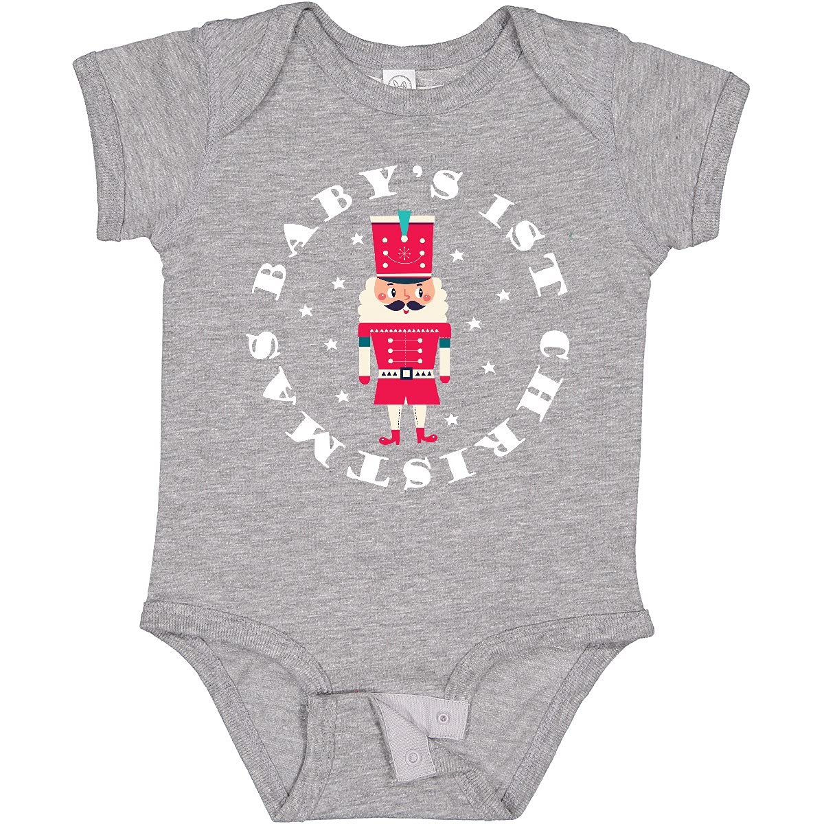 Inktastic 1st Christmas Baby Nutcracker Soldier Bodysuit - Cute Holiday Outfit for Newborns & Infants - Perfect for Christmas Photos, Parties & Family Gatherings