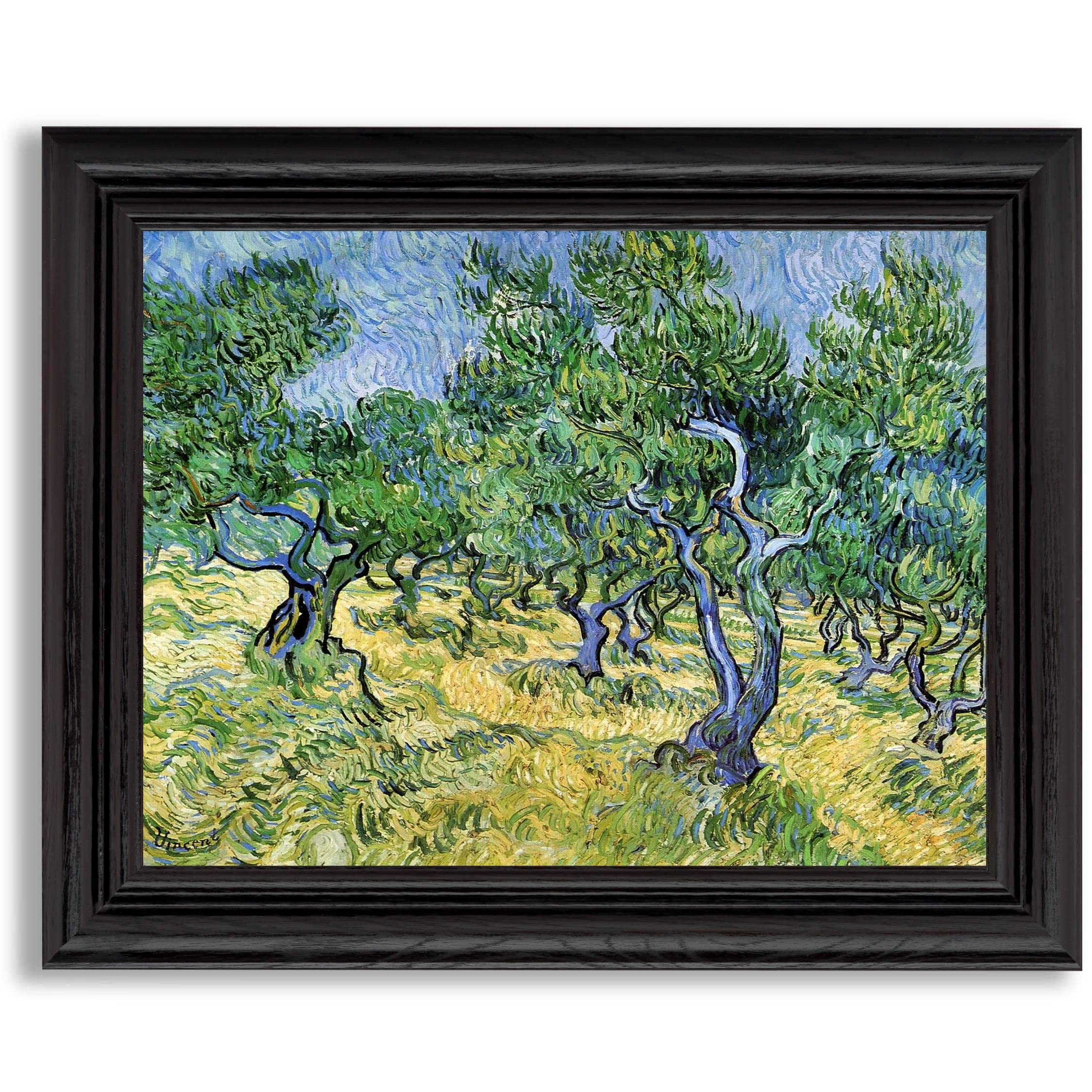 Vincent Van Gogh Olive Grove Framed Print - High Quality Art Reproduction Poster in Wood Frame | Fine Wall Art Decor for Home, Office, Bedroom & Living Room | Perfect Gift for Art Lovers & Van Gogh Fans