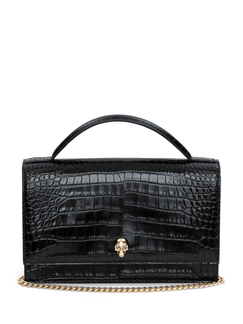 Alexander McQueen Black Leather Shoulder Bag for Women - Luxury Designer Handbag for Work, Travel & Evening Events