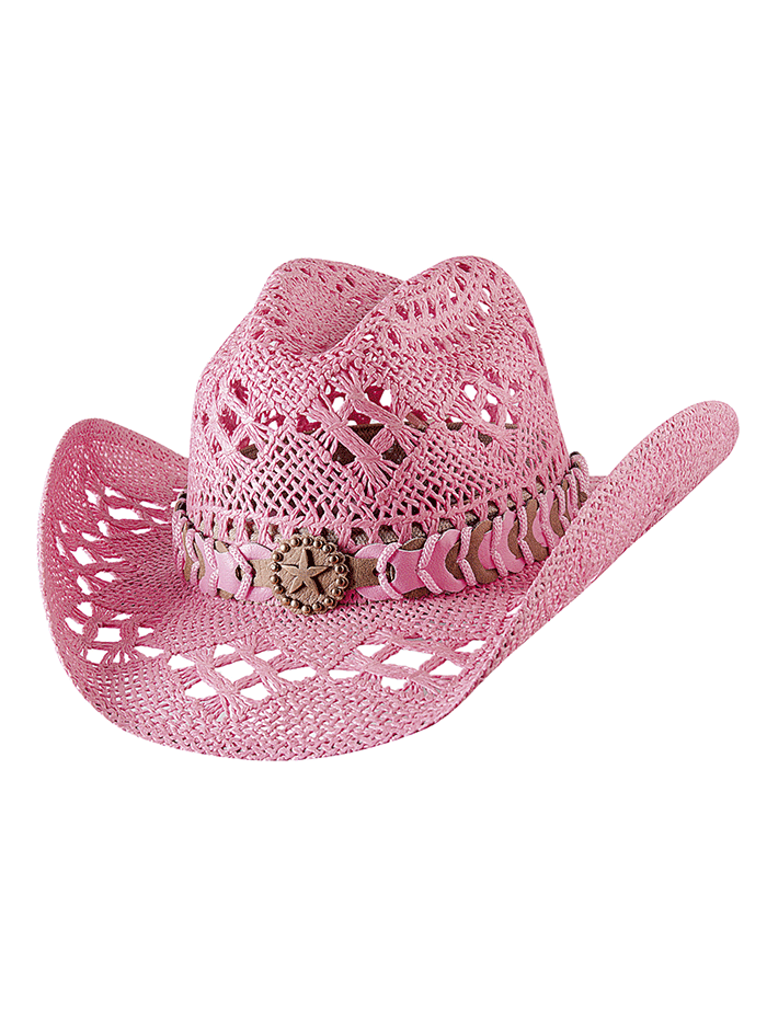 Bullhide NAUGHTY GIRL 2649P Western Straw Cowgirl Hat in Pink - Perfect for Summer Rodeos, Country Music Festivals & Beach Vacations