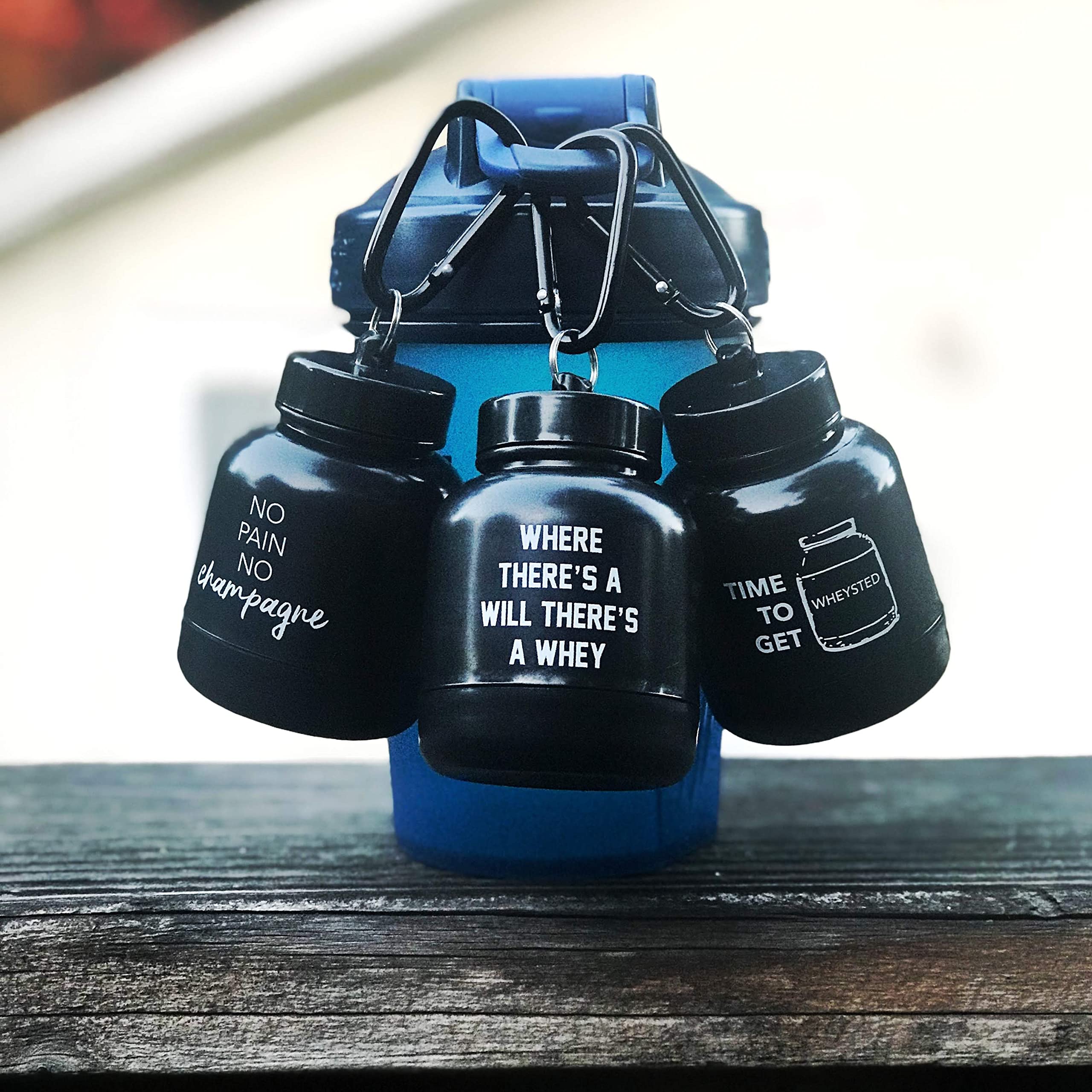 Premium Protein Powder & Supplement Funnel Keychain - Portable Gym Accessory for Workouts, Fitness & Travel - TSA Approved Leak-Proof Container - Perfect for Bodybuilding, Sports & On-the-Go Nutrition